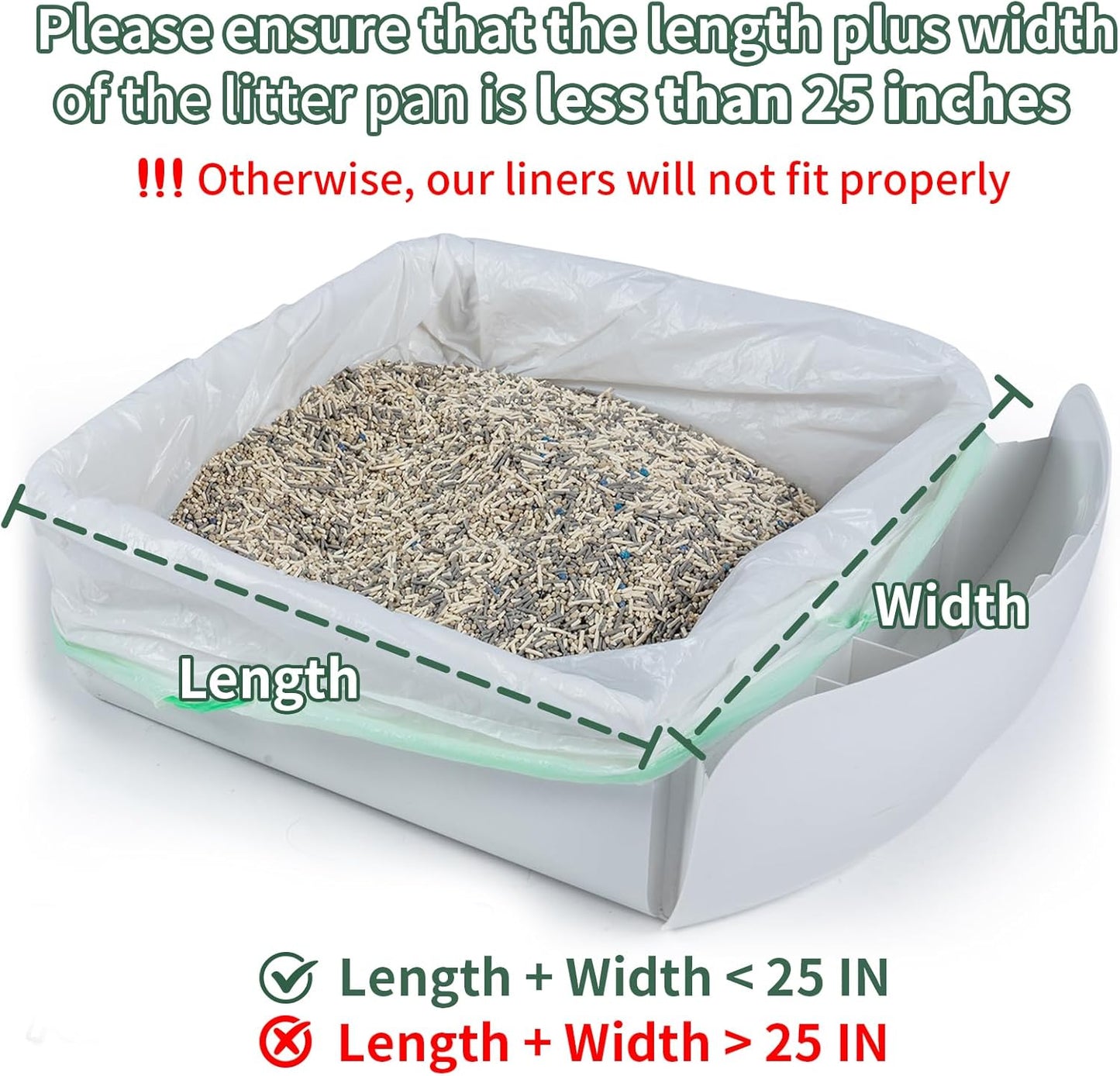 120 Count Cat Litter Box Liners for Automatic Cat Litter Box and Litter Box Robot 4/3, Heavy-Duty, Extra Thick, Economy Bulk Pack