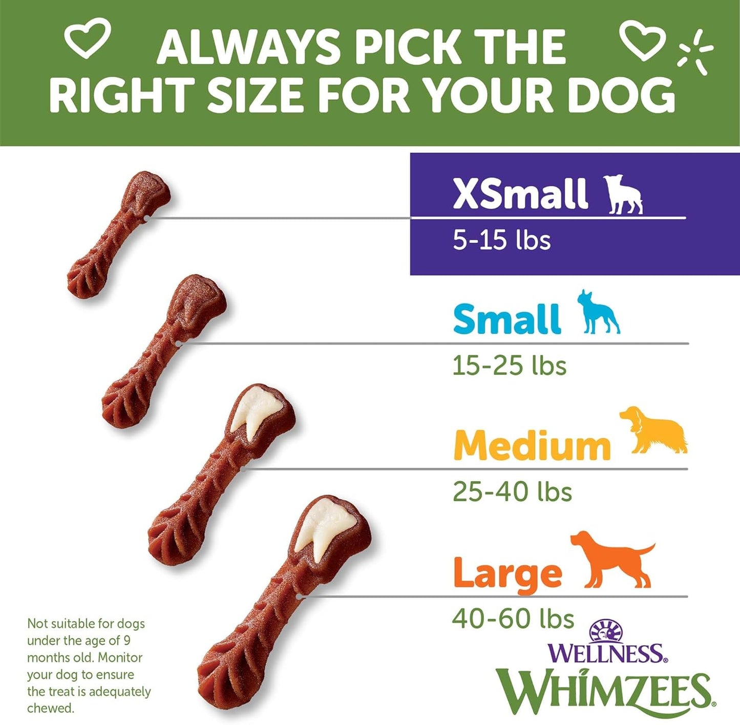 WHIMZEES Brushzees Dog Dental Treats, Natural Chews, Extra Small Size Stick, (48 Count)