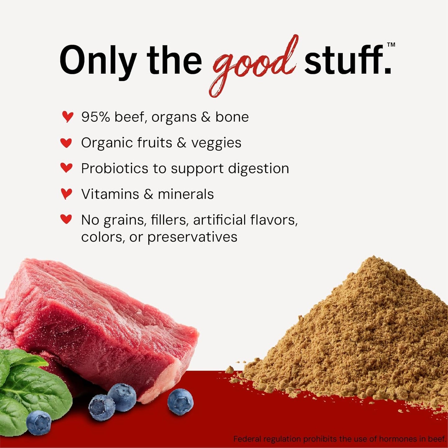 Freeze-Dried Raw Marie’S Magical Dinner Dust - - Premium Beef Dog Food Topper with Organic Fruits & Vegetables - Perfect for Picky Eaters - 7Oz