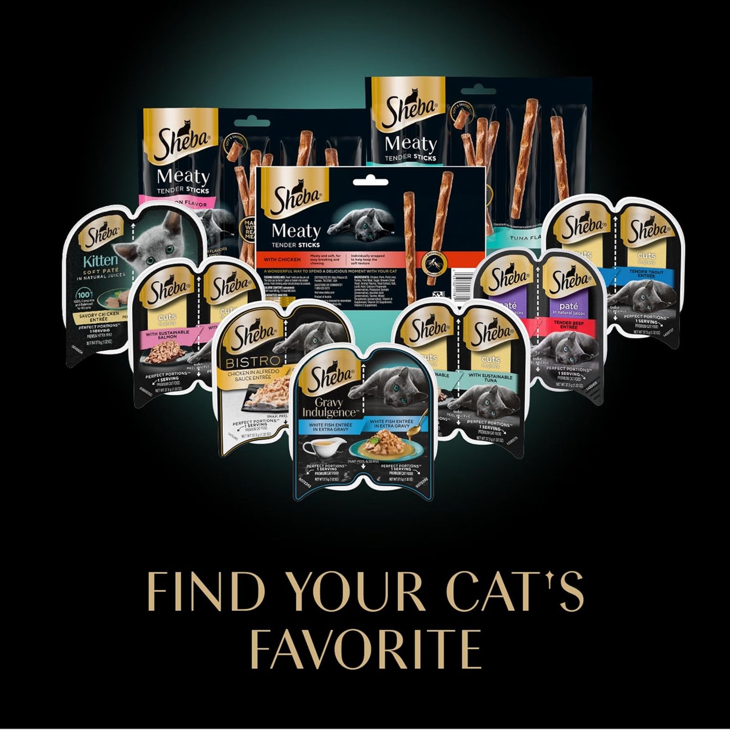 Meaty Tender Sticks Soft Cat Treats Chicken, Tuna, and Salmon Flavor, 0.14 Oz., 70 Sticks