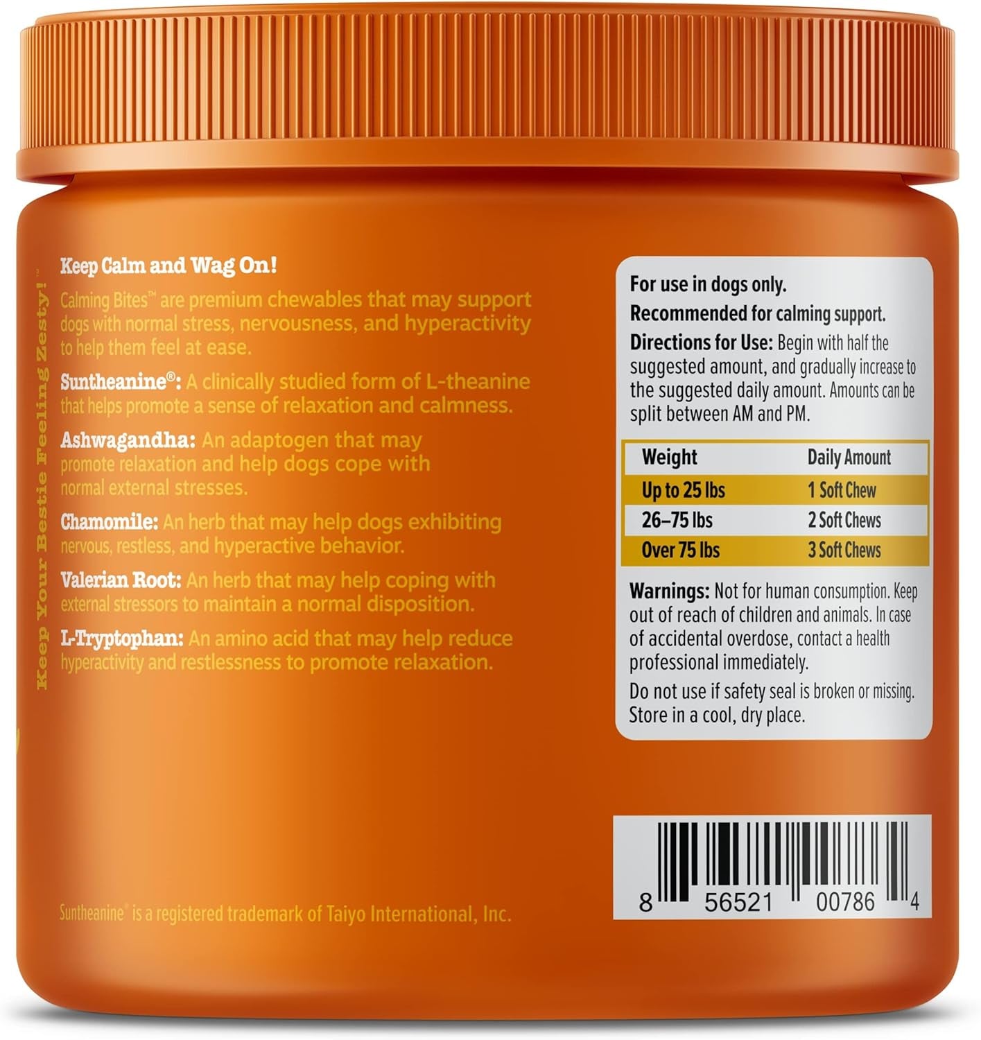 Calming Chews for Dogs Composure & Relaxation for Everyday Stress & Separation Peanut Butter 90 Count