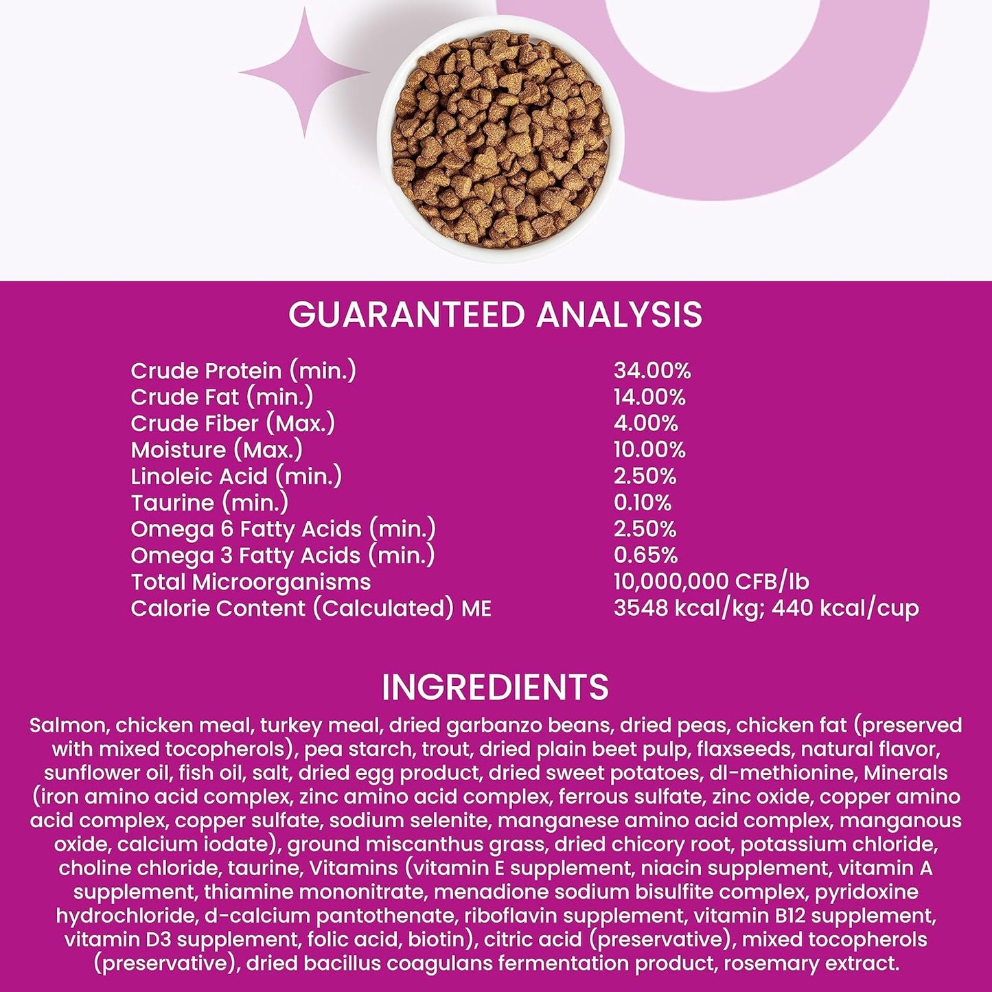 Naked Essentials Dry Cat Food - Salmon + Trout - Grain Free, Real Meat, No Fillers, Prebiotics + Probiotics, 11Lb Bag