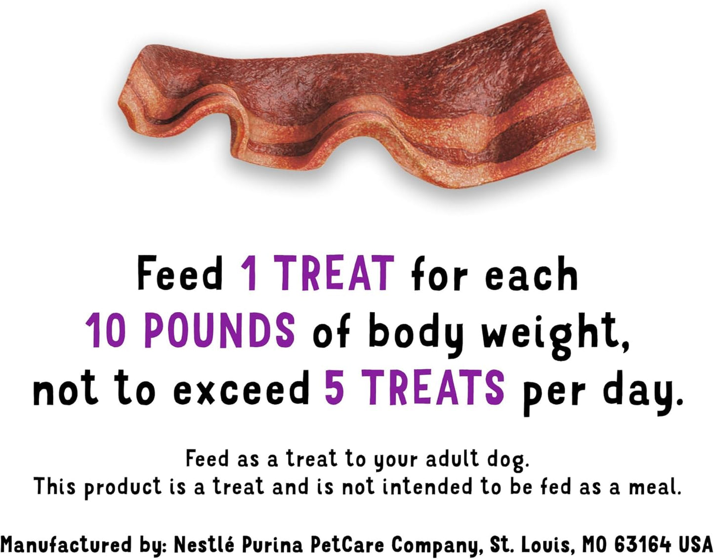 Strips Dog Treats, Original with Bacon Flavor - (Pack of 2) 26 Oz. Pouches
