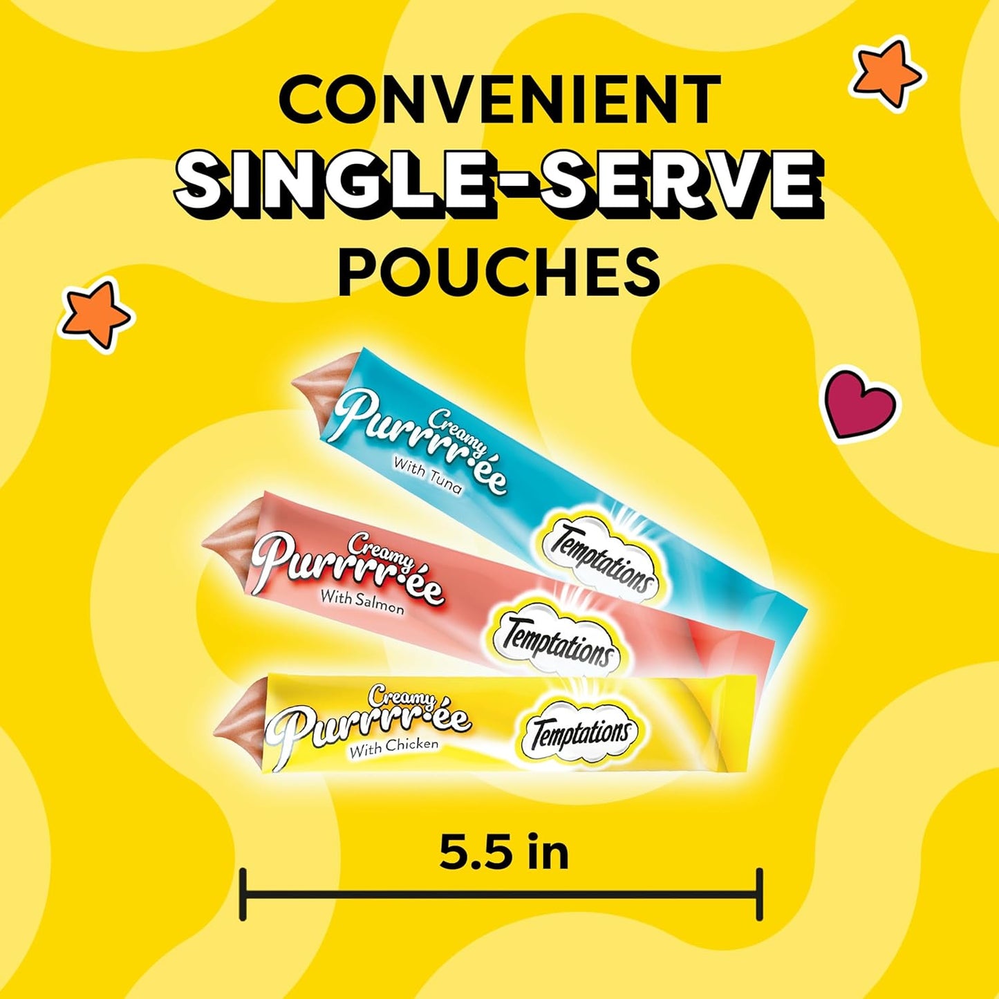 Creamy Puree Squeezable Lickable Wet Cat Treat Variety Pack, 0.42 Oz. Tubes, 24 Count, Pack of 2 (48 Total)