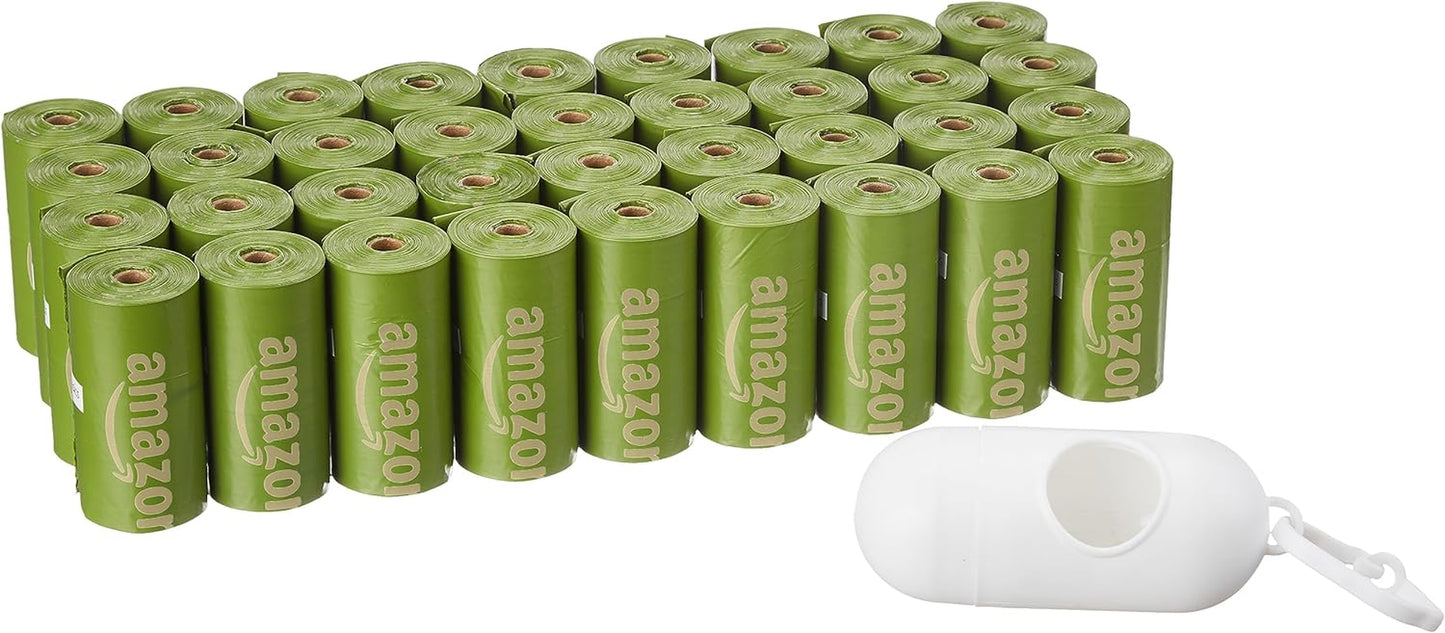 Dog Poop Bags with Dispenser, 540 Count, Enhanced for Guaranteed Leakproof, Brazilian Mango Scented, Includes Leash Clip