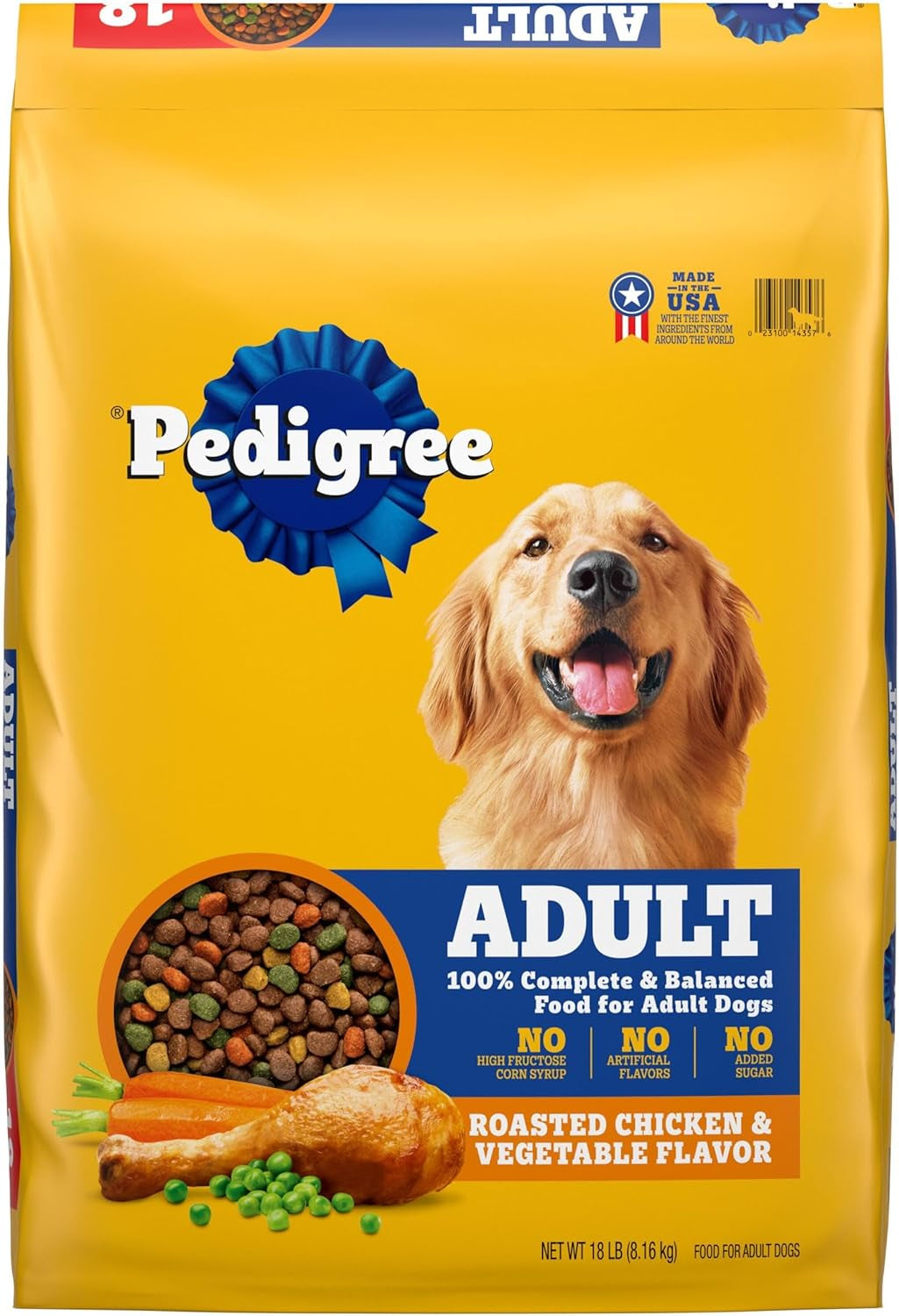 Complete Nutrition Adult Dry Dog Food, Roasted Chicken & Vegetable Flavor, 18 Lb. Bag