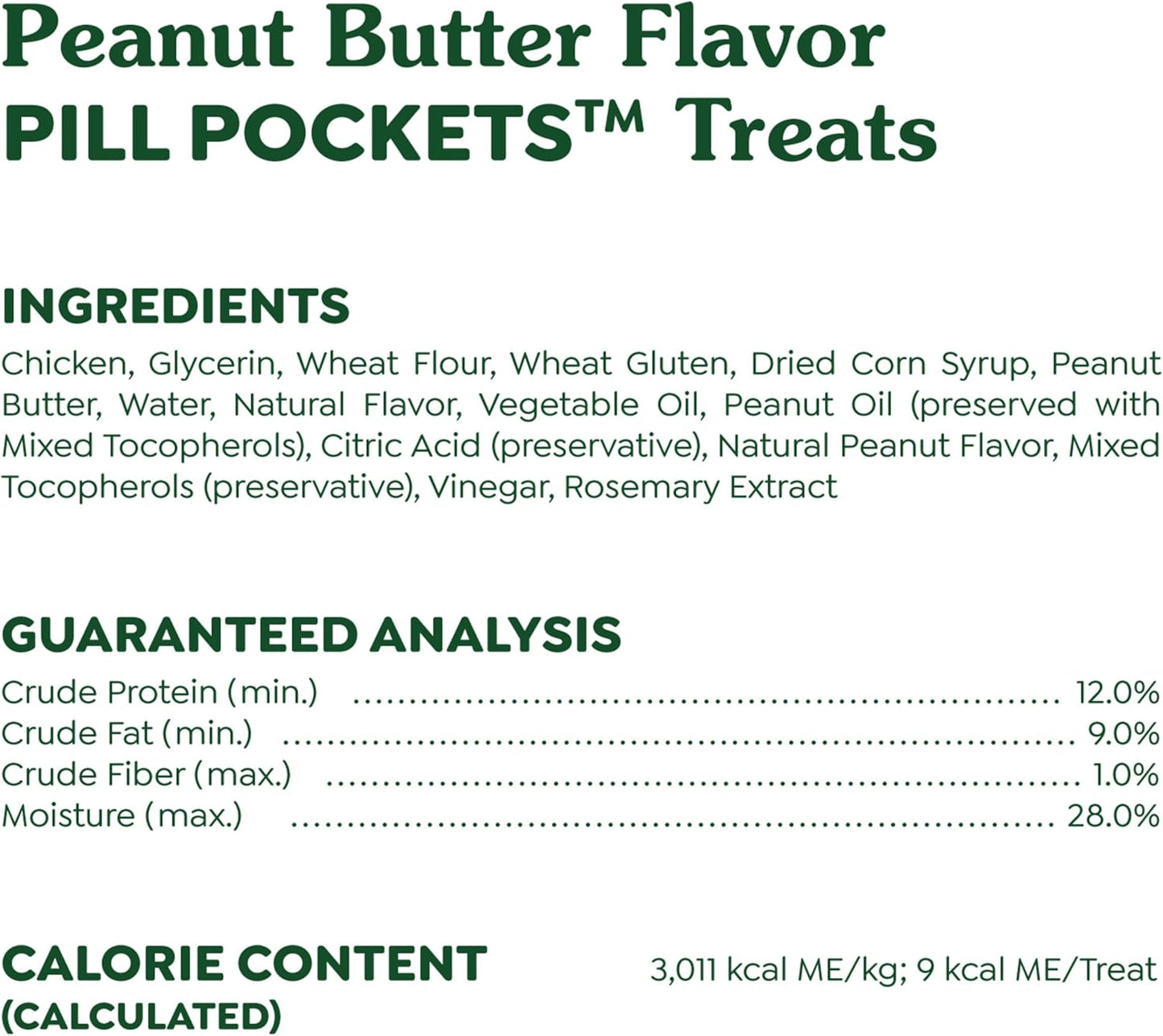 Pill Pockets for Dogs Small Size, Soft Dog Treats, with Real Peanut Butter, 3.2 Oz. Pouch (30 Treats)