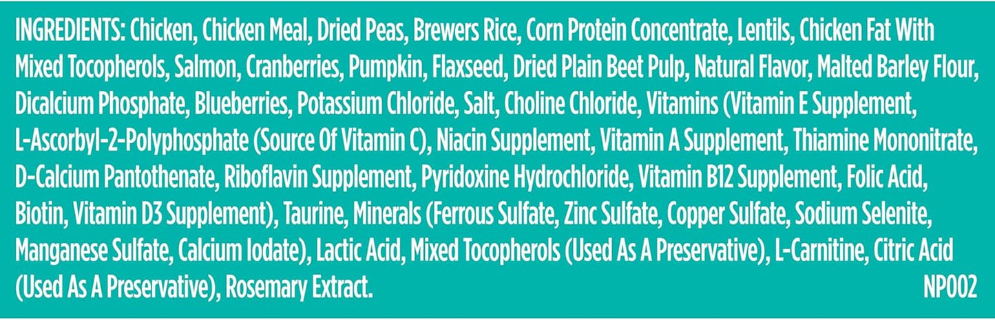 Indoor Complete Premium Natural Dry Cat Food, Chicken with Lentils & Salmon Recipe, 14 Pounds (Packaging May Vary)