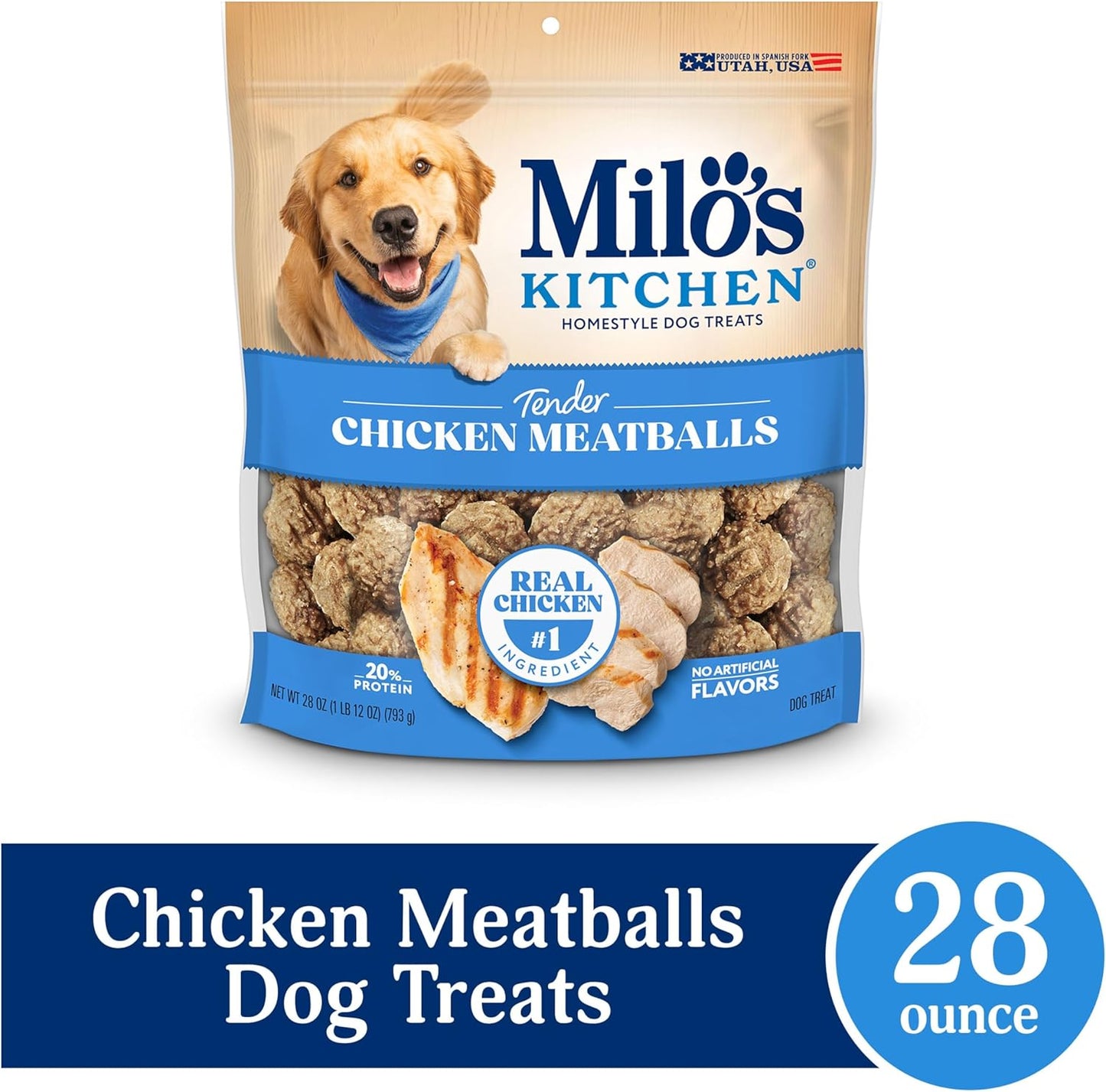 Homestyle Dog Treats, Chicken Meatballs, 28 Ounce, High Protein, No Artificial Flavors