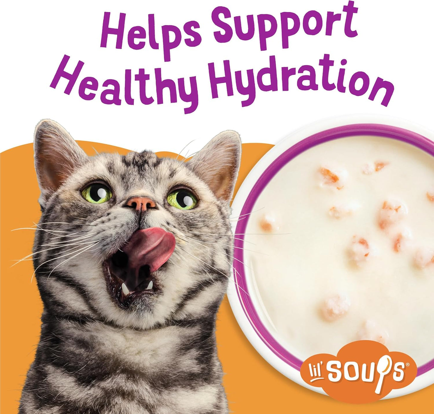 Purina Grain Free Lickable Cat Food Toppers Lil’ Soups with Shrimp in a Velvety Chicken Broth - (Pack of 8) 1.2 Oz. Cups