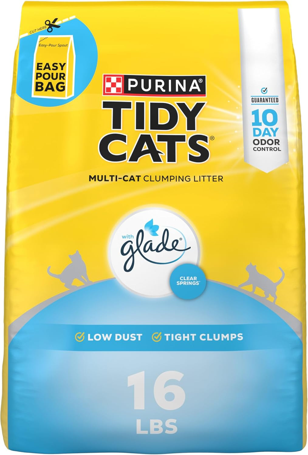 Purina Clumping Multi Cat Litter, Glade Clear Springs - 16 Lb. Bag