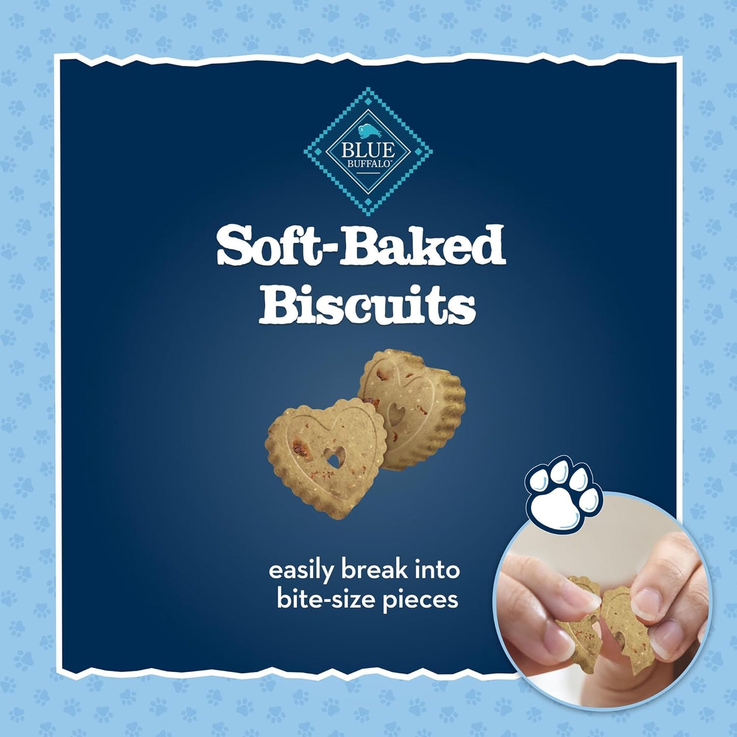 Baby BLUE Soft Biscuits with DHA, Natural Dog Treats for Puppies, Great for Training, with Chicken & Carrots, 8-Oz. Bag