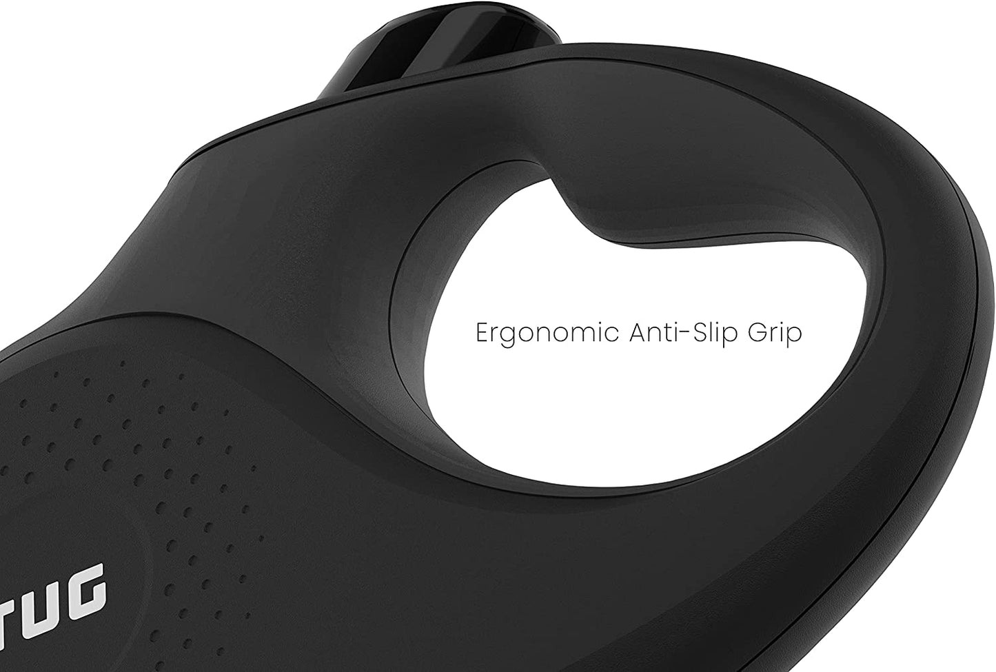 360° Tangle-Free Retractable Dog Leash with Anti-Slip Handle | 16 Ft Strong Nylon Tape | One-Handed Brake, Pause, Lock (Medium, Black/Grey)