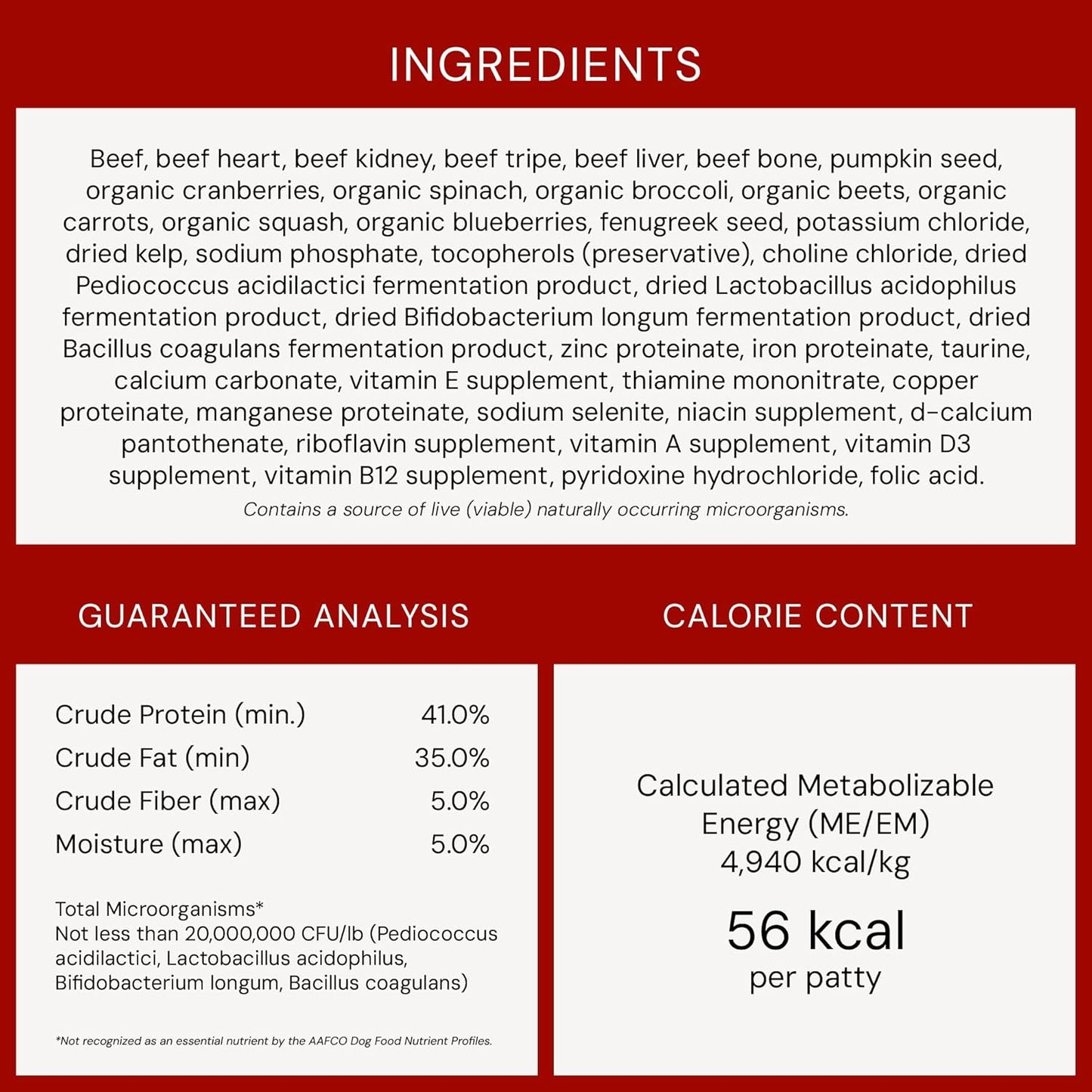 Freeze-Dried Raw Dinner Patties - Beef Recipe - High Protein Grain-Free Puppy & Dog Food - Perfect for Picky Eaters - 25 Oz