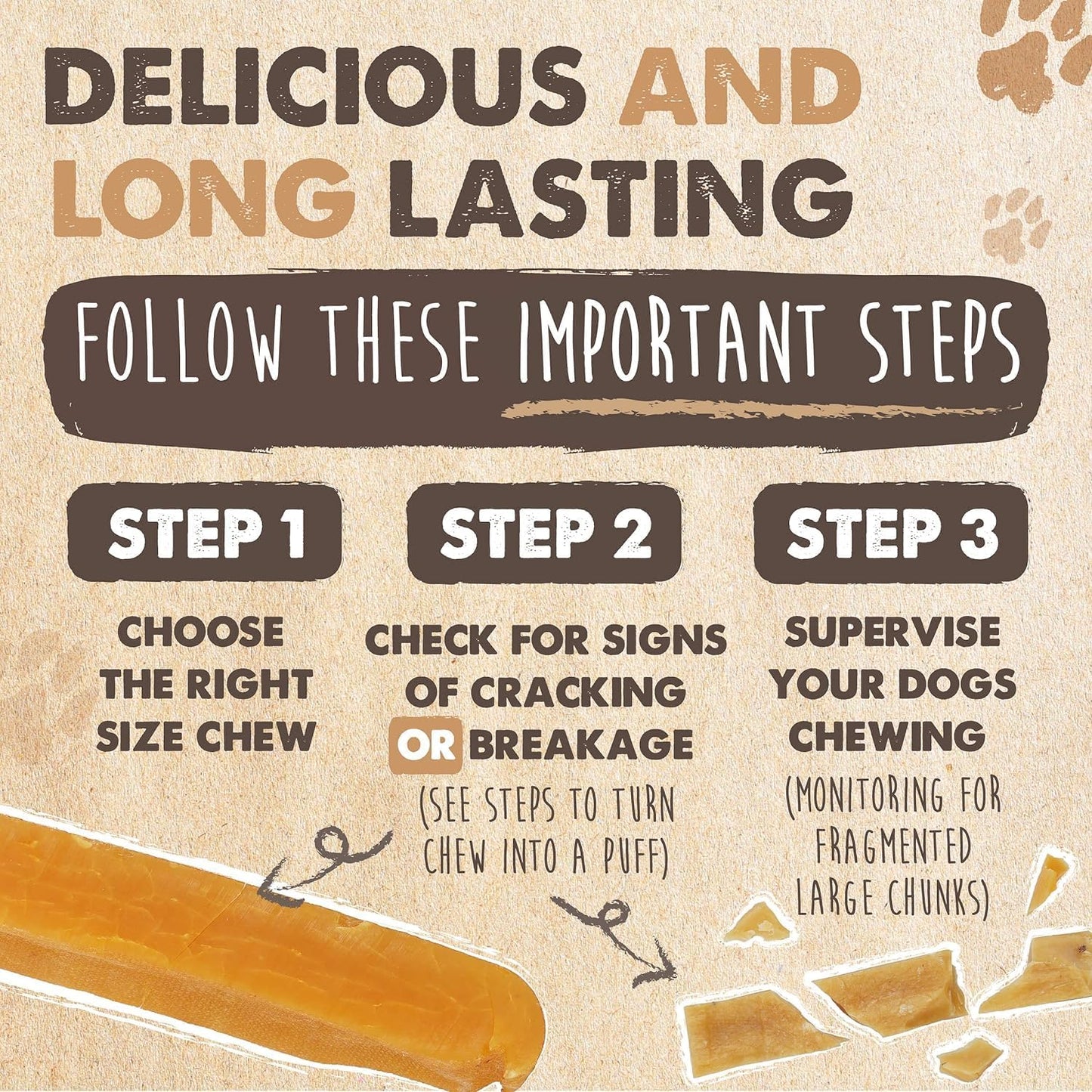 Yak Cheese Chews for Dogs - All-Natural Long Lasting Pet Treats - Odorless Limited-Ingredient Chews for Puppies & Power-Chewers (Medium, 4 Pack)