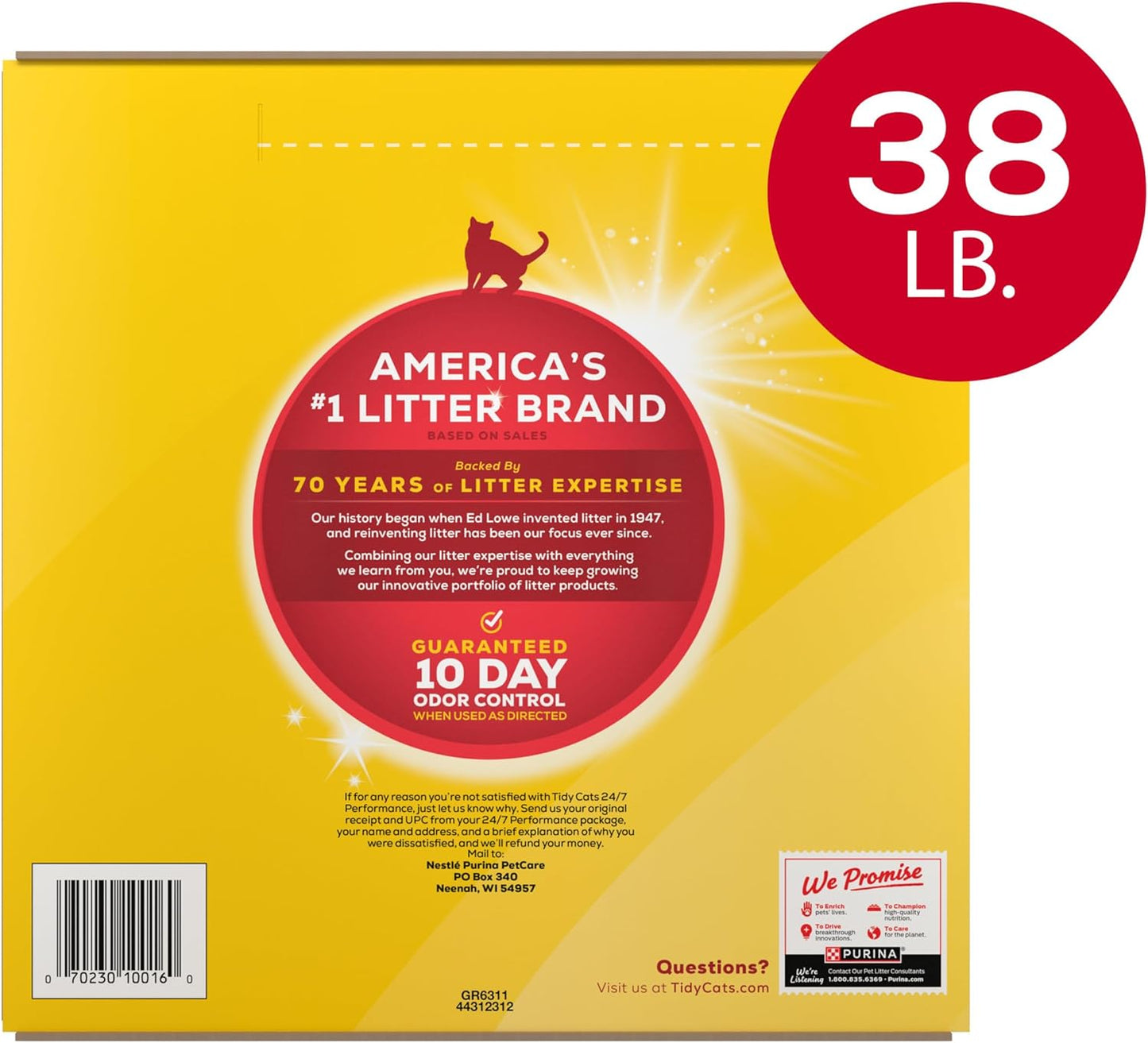 Purina Clumping Cat Litter, 24/7 Performance Multi Cat Litter - 38 Lb. Box