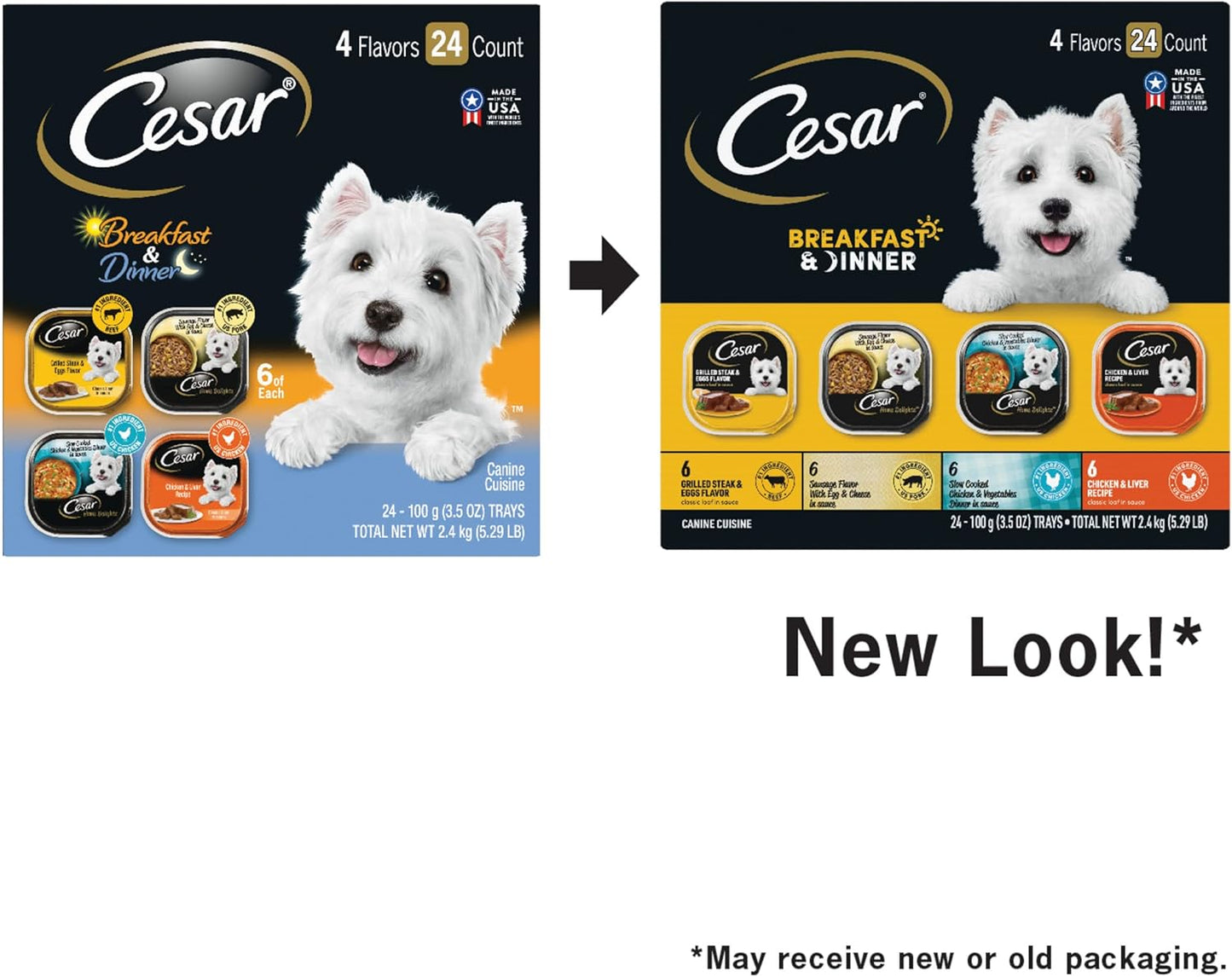 Wet Dog Food Home Delights & Classic Loaf in Sauce, Breakfast & Dinner Variety Pack, 3.5 Oz. Easy Peel Trays (24 Count, Pack of 1)