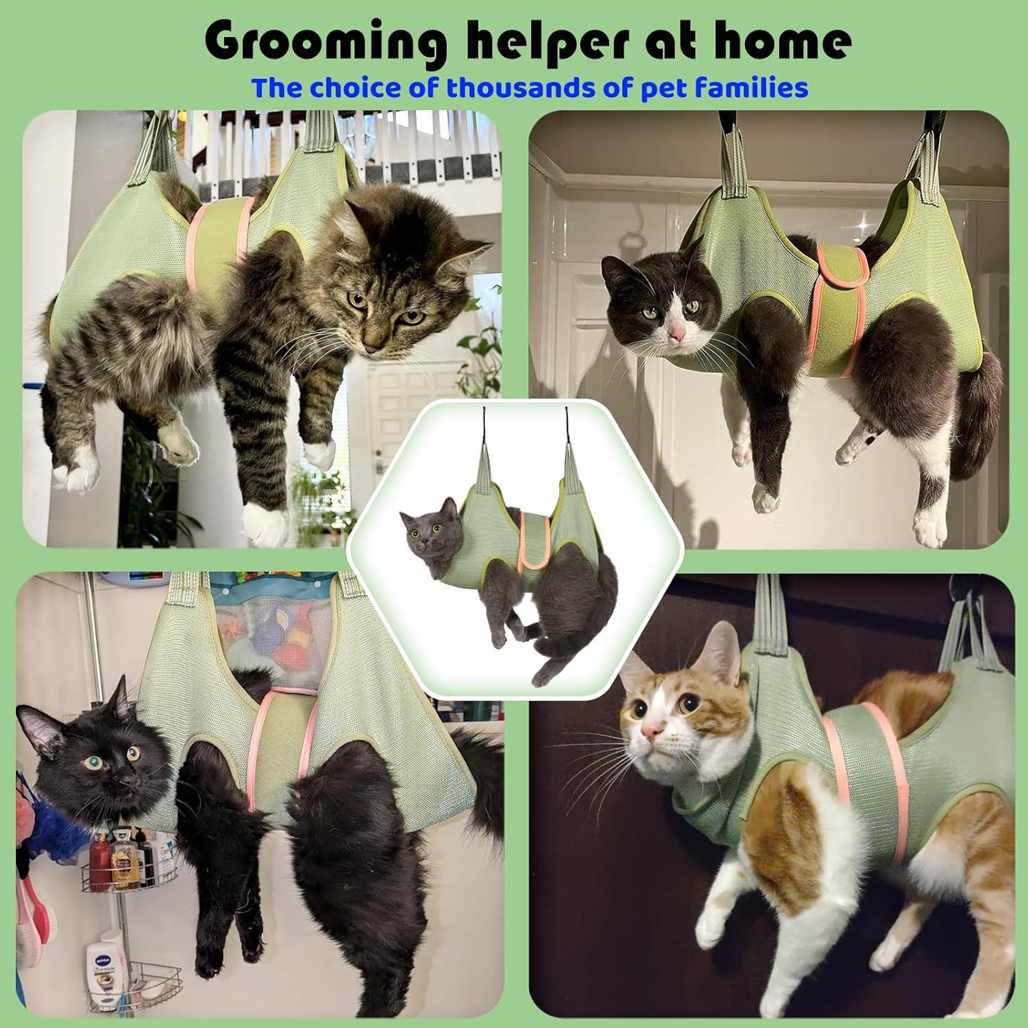 Cat Grooming Hammock Harness for Cats, Cat Nail Clipper