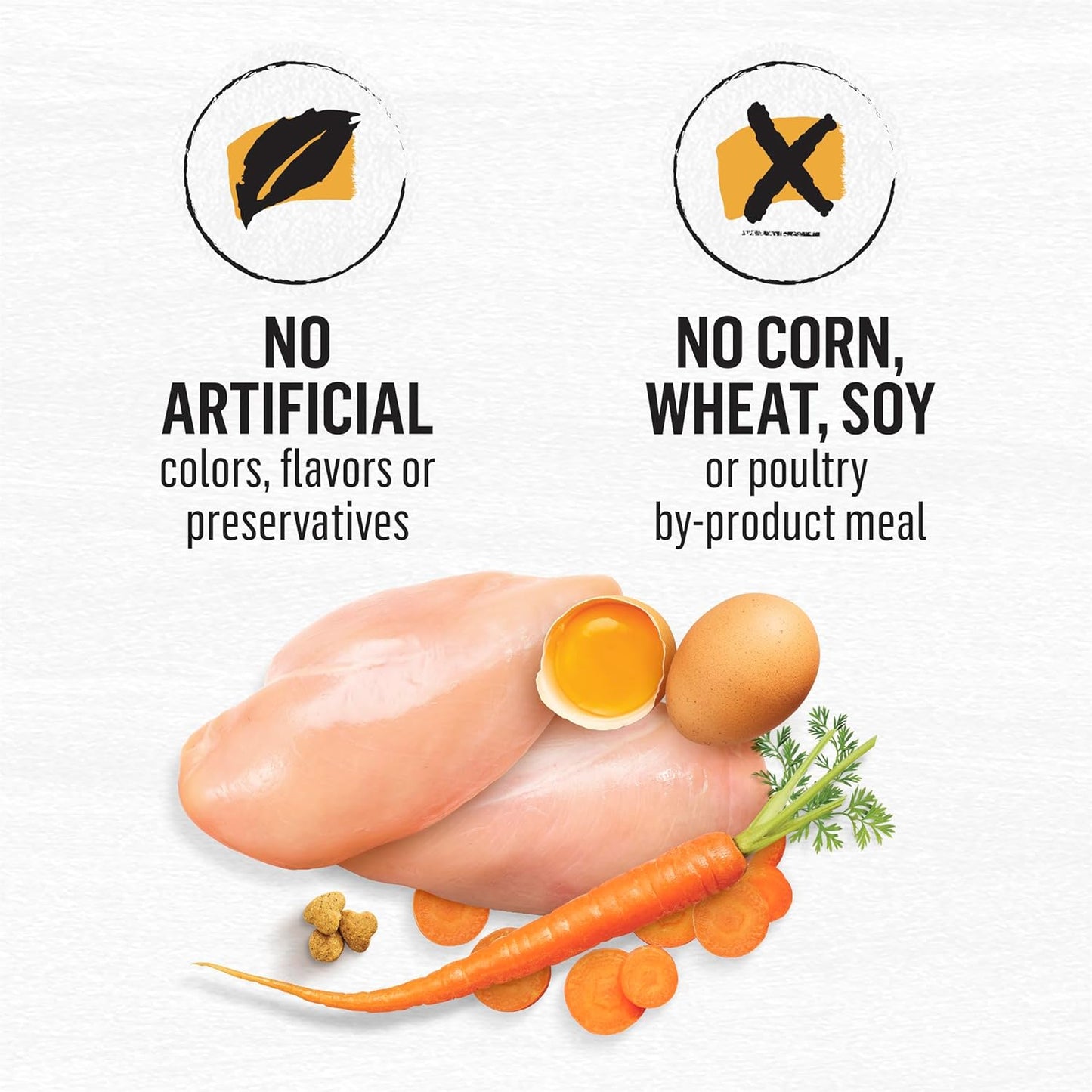 Grain Free White Meat Chicken and Egg Recipe Natural Cat Food High Protein Cat Food Dry Formula - 16 Lb. Bag