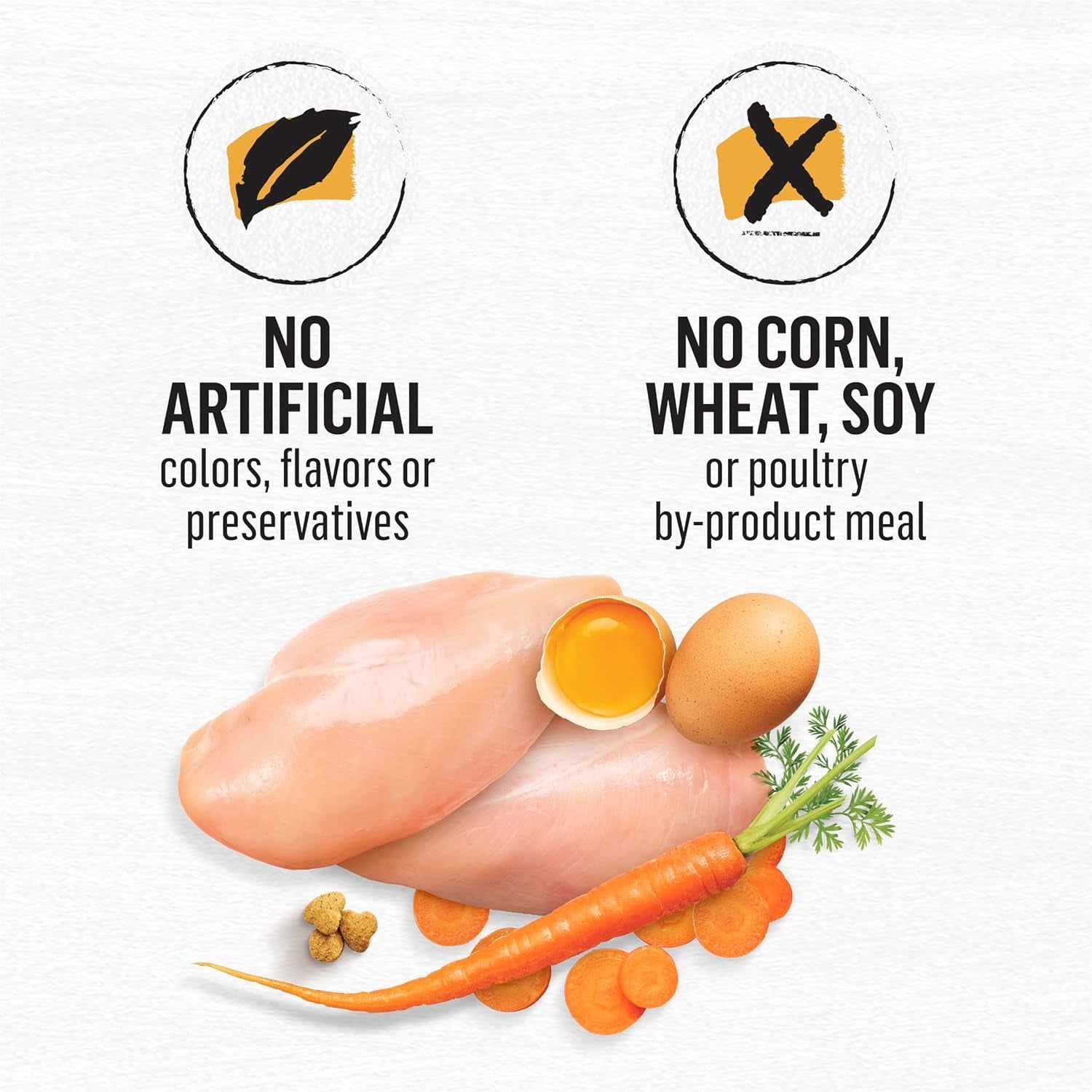 Grain Free White Meat Chicken and Egg Recipe Natural Cat Food High Protein Cat Food Dry Formula - 16 Lb. Bag