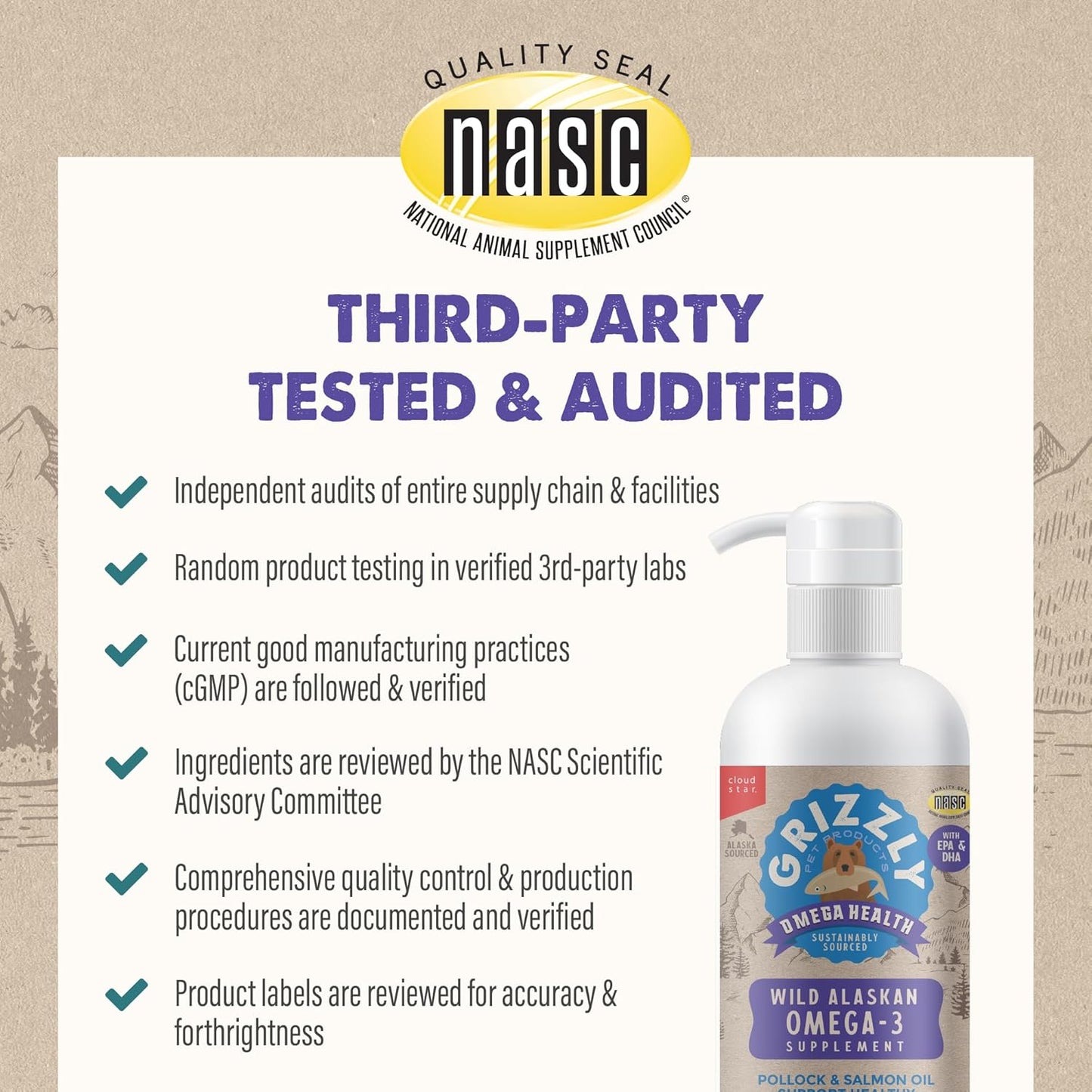 Omega Health Liquid Omega-3 Supplement for Dogs and Cats, 16 Ounce Bottle