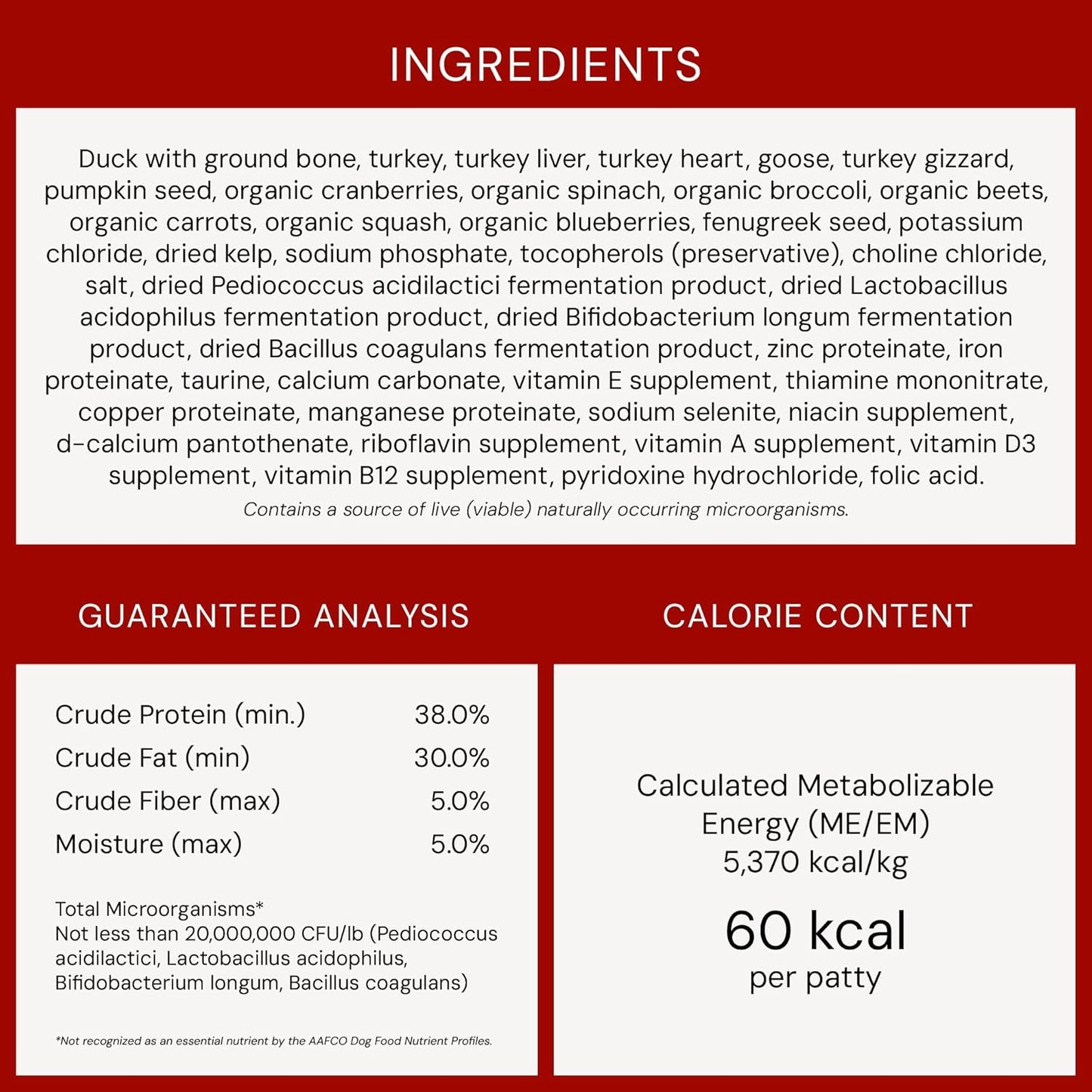 Freeze-Dried Raw Dinner Patties - Duck Duck Goose Recipe - High Protein Grain-Free Puppy & Dog Food - Perfect for Picky Eaters - 25 Oz