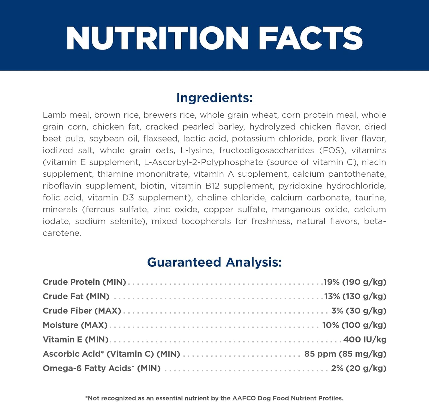 Adult 1-6, Adult 1-6 Premium Nutrition, Small Kibble, Dry Dog Food, Lamb & Brown Rice, 4.5 Lb Bag