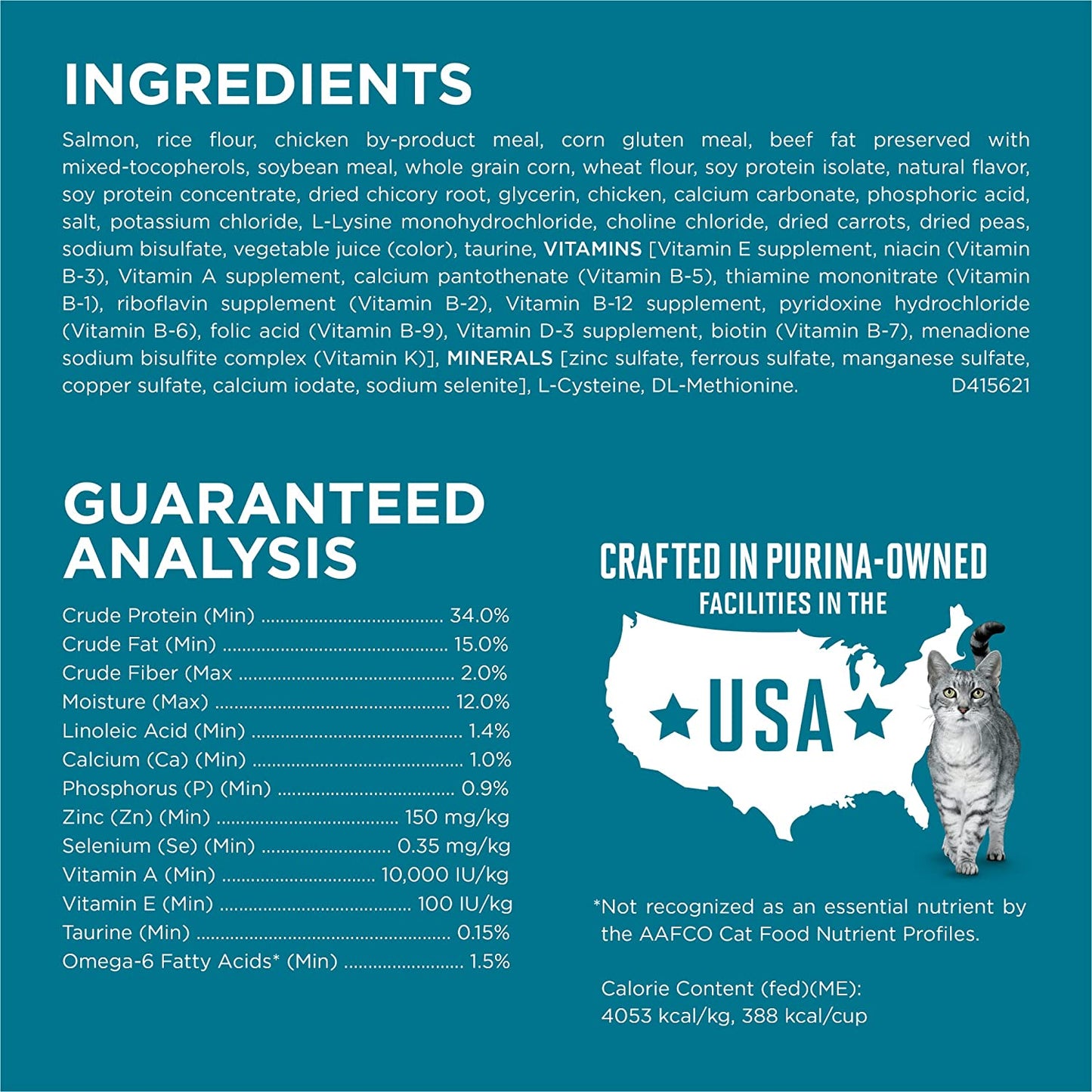 Natural Dry Cat Food, Tender Selects Blend with Real Salmon - 3.5 Lb. Bag