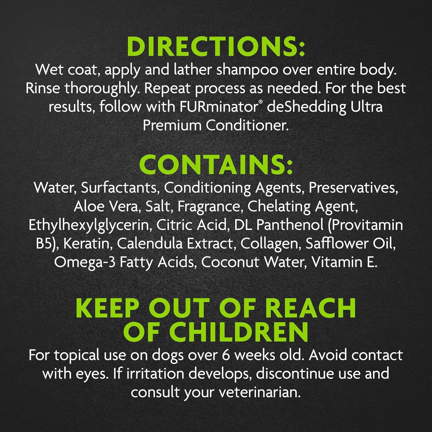 Ultra Premium Deshedding Shampoo for Dogs Helps Reduce Excess Shedding, 16 Oz