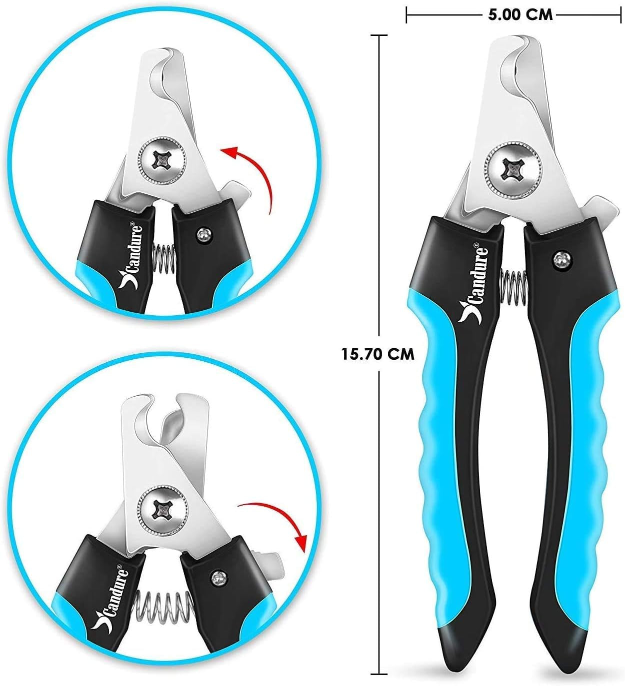 Dog Nail Clippers and Trimmer with Safety Guard to Avoid Over-Cutting Toe Nails Professional Grooming Pet Nail Clipper with Nail File for Small Medium-Large Breeds