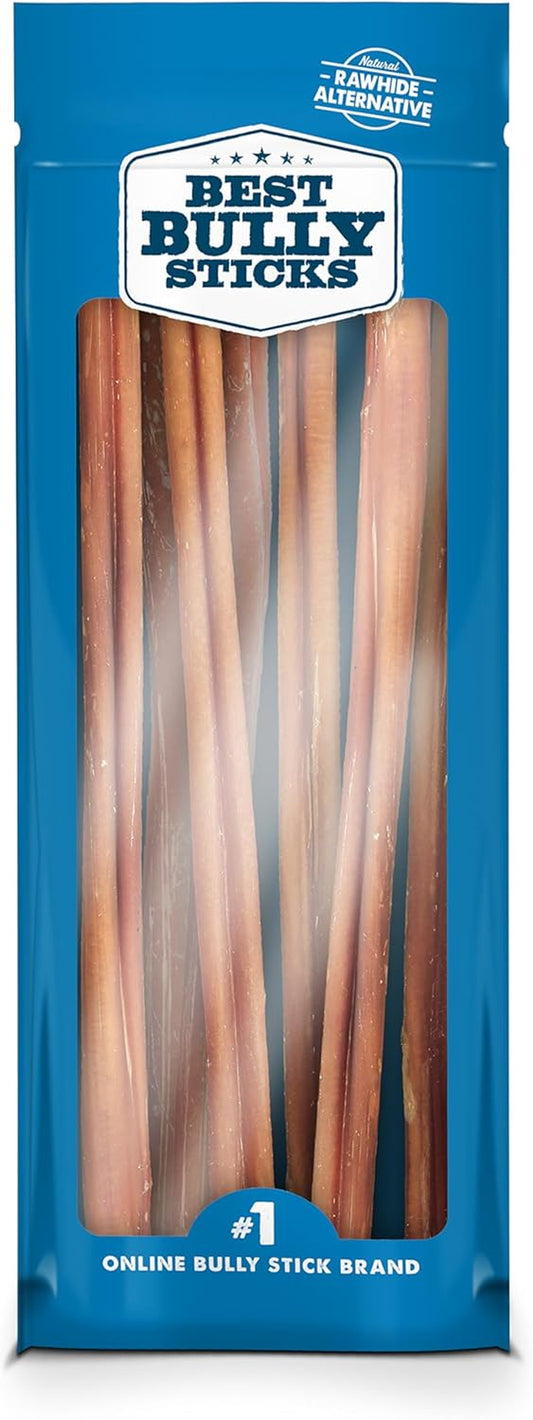 12 Inch Bully Sticks - 8 Oz (Pack of 1) - Natural Grass-Fed, Grain and Rawhide Free, Perfect for Medium or Large Canines