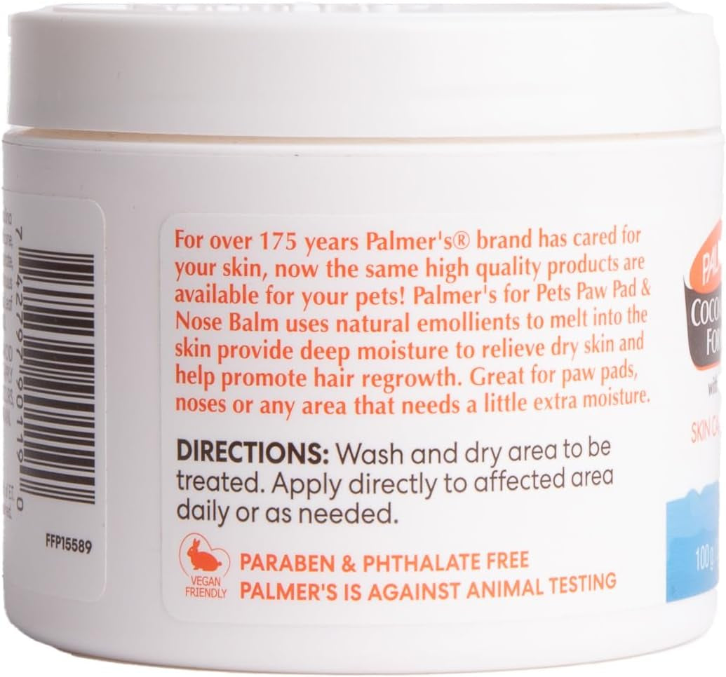 for Pets Cocoa Butter Fragrance Free Paw Pad & Nose Balm for Dogs - Dog Skin Soother Balm, Dog Paw Balm for Dry Skin & Pads - Cocoa Butter Formula with Vitamin E for Pets