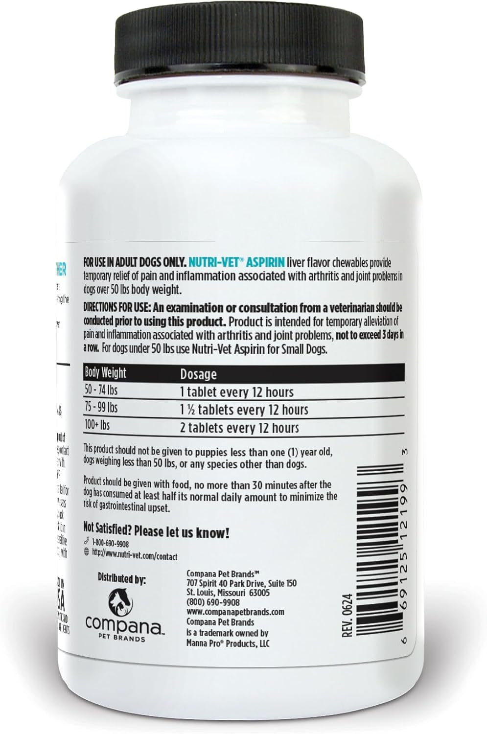 Aspirin for Dogs, Puppy Essentials, Dog Aspirin for Large Dogs, Joint Support for Seniors, Arthritis Pain Relief, 300Mg per Tablet, 75 Count