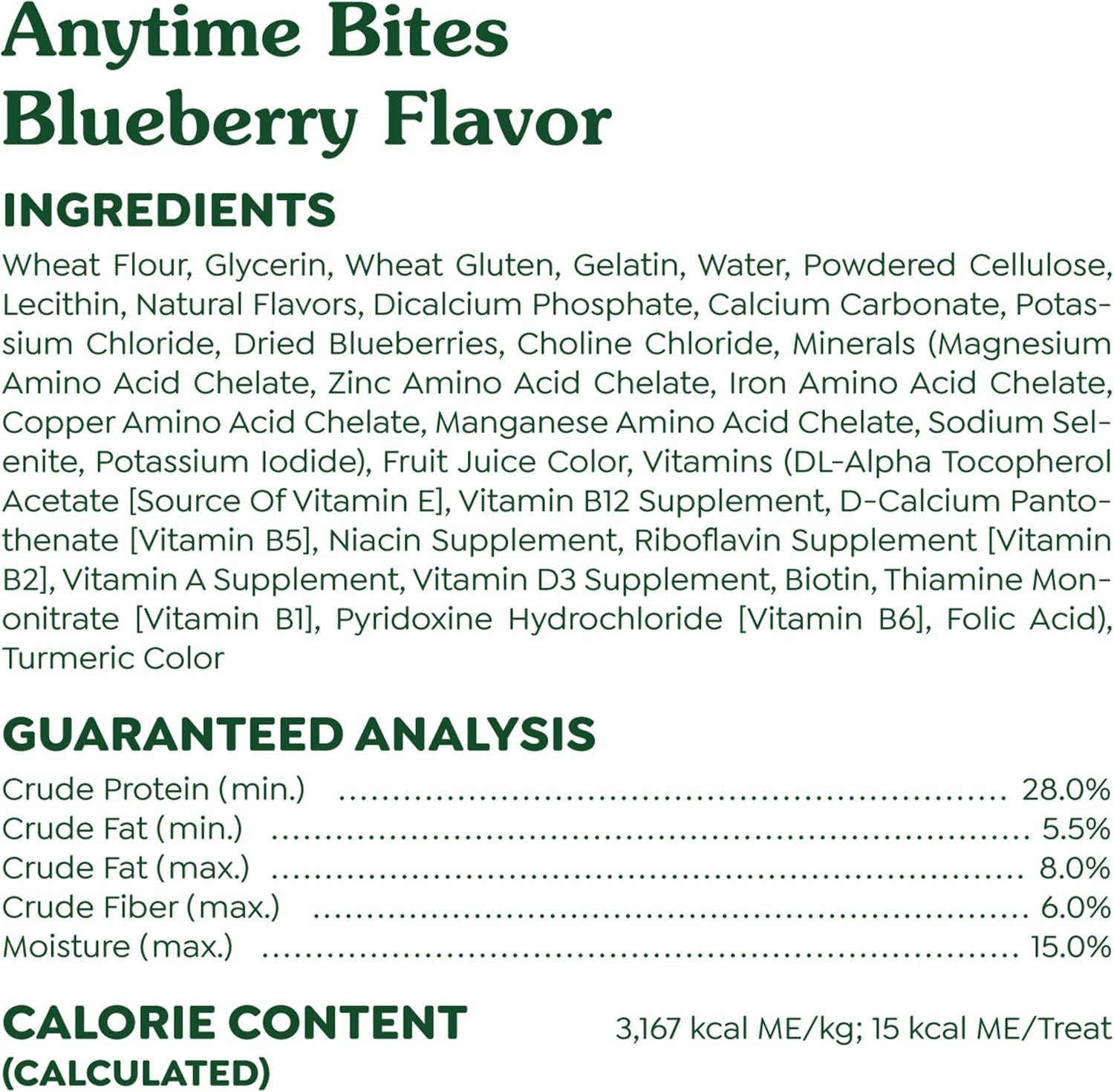 Anytime Bites Dog Treats, Blueberry Flavor, 24 Oz. Bag