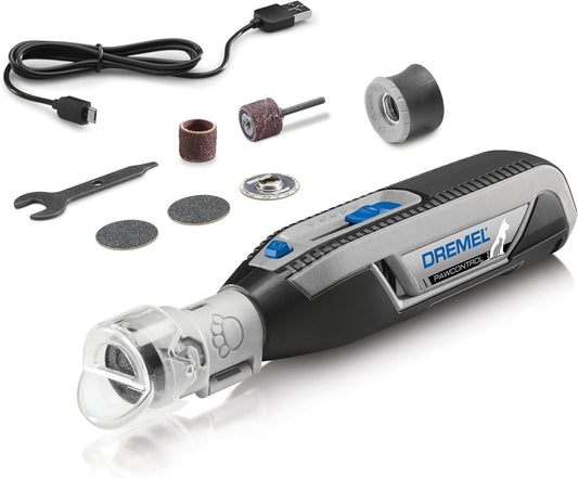 Pawcontrol 7760-PGK Dog Nail Grinder and Trimmer - Cordless & Rechargeable Pet Grooming Tool Kit - Safe and Humane for Dogs, Cats, and Small Animals