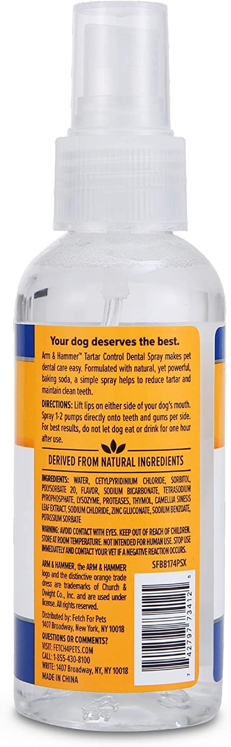 for Pets Tartar Control Dental Spray for Dogs, Mint Flavor - Dog Breath Freshener, Dog Plaque and Tartar Remover, Dog Dental Care and Teeth Cleaning, 4 Ounce