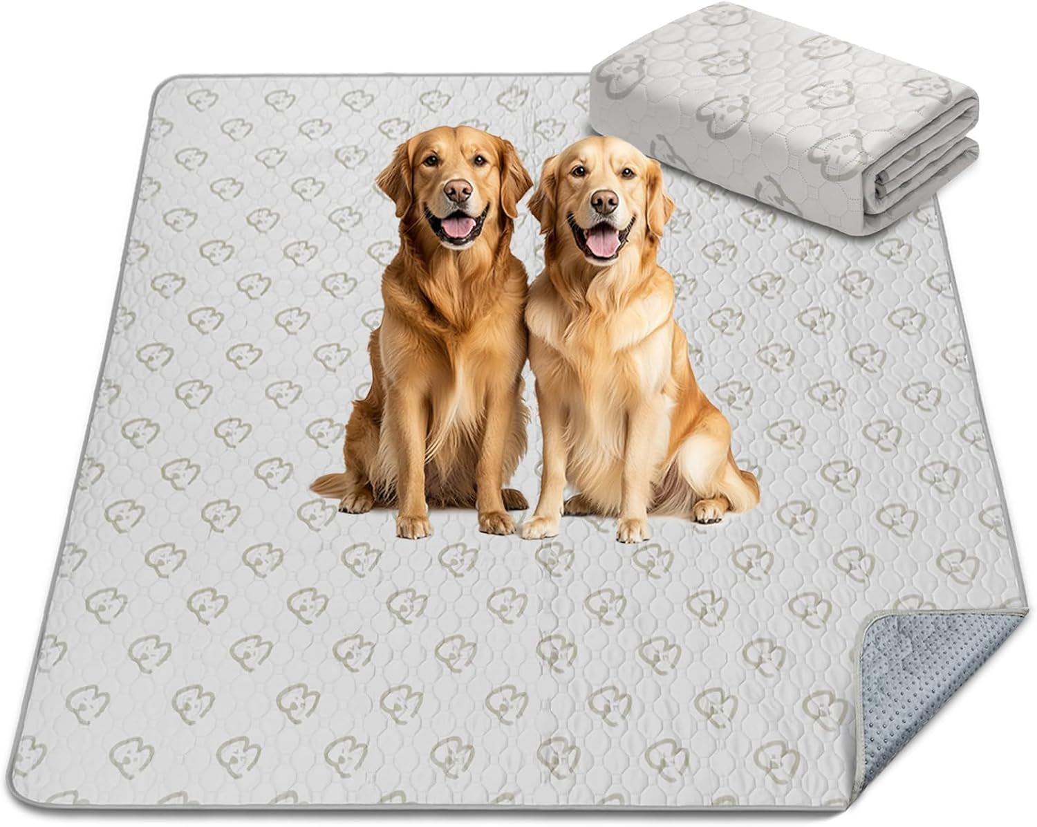 Washable Pee Pads for Dogs, Puppy Pads with Super Absorbent, Specifically Designed for  Rollick/Homeplus 24Inch 8 Panels Dog Playpen, 63" Square, Khaki, 1 Pack