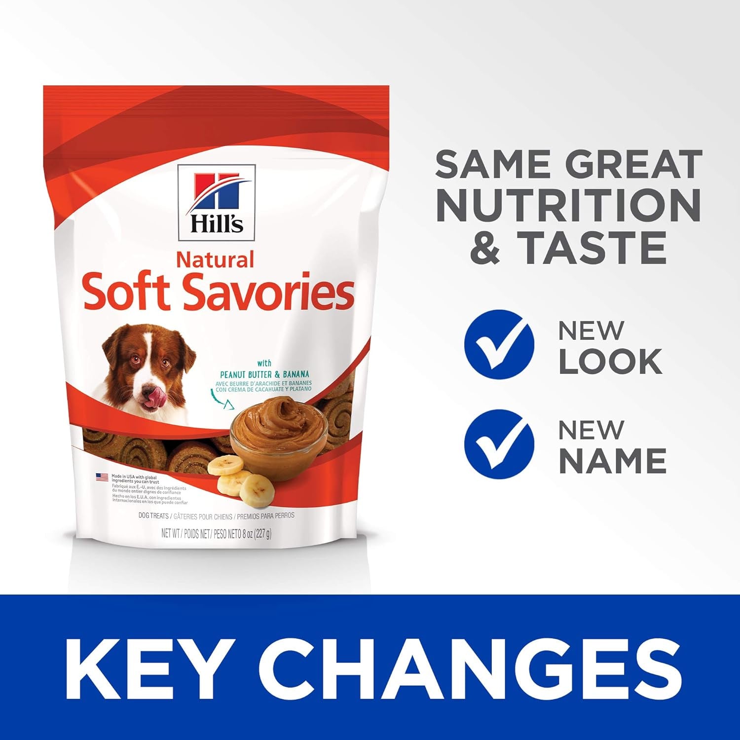 Natural Soft Savories, All Life Stages, Great Taste, Dog Treats, Peanut Butter & Banana, 8 Oz Bag