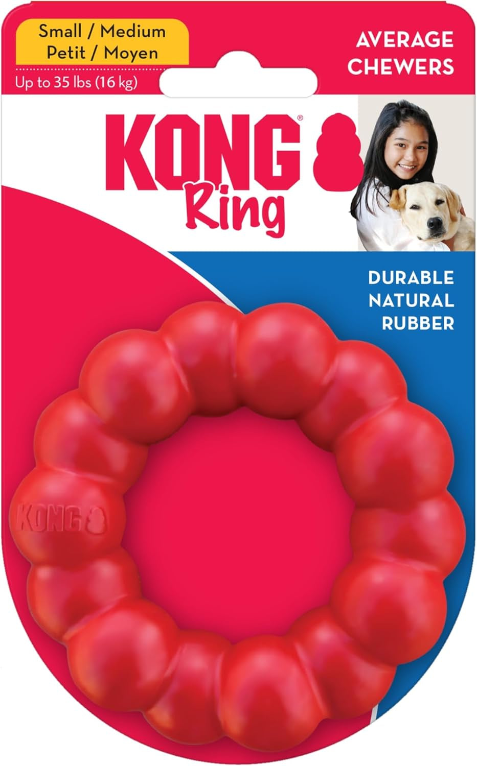 Ring - Natural Rubber Ring Toy for Healthy Chewing Habits - Chew Toy Supports Dog Dental Health - Dog Toy Supports Instincts during Playtime - for Small/Medium Dogs