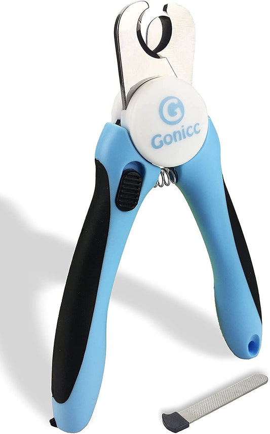 Professional Small Dog and Cat Nail Clippers Sharp Stainless Steel Pet Nail Trimmers(With Free Nail File in Handle), for Rabbit, Small Animal, with Safety Guard to Avoid Overcutting
