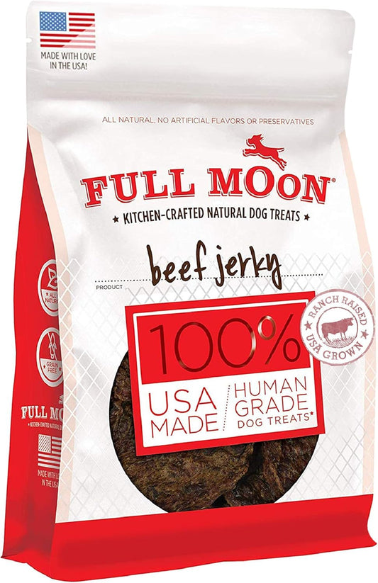Beef Jerky Healthy All Natural Dog Treats Human Grade Made in USA Grain Free 11 Oz