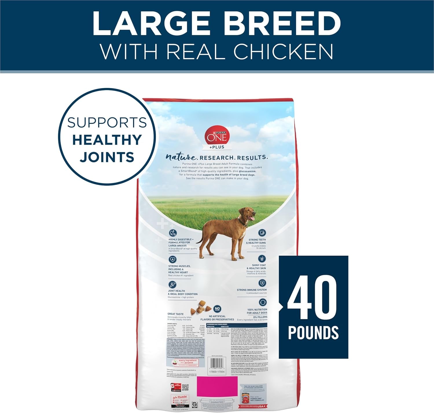 plus Large Breed Adult Dog Food Dry Formula - 40 Lb. Bag