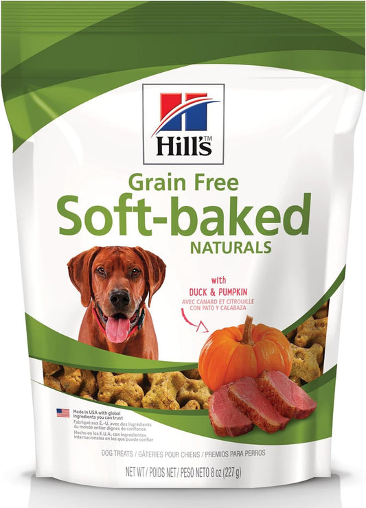Grain Free Soft Baked Naturals, All Life Stages, Great Taste, Dog Treats, Duck & Pumpkin , 8 Oz Bag