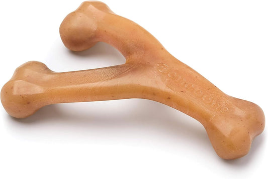 Wishbone Durable Dog Chew Toy for Aggressive Chewers, Real Chicken, Made in USA, Medium, for All Breed Sizes