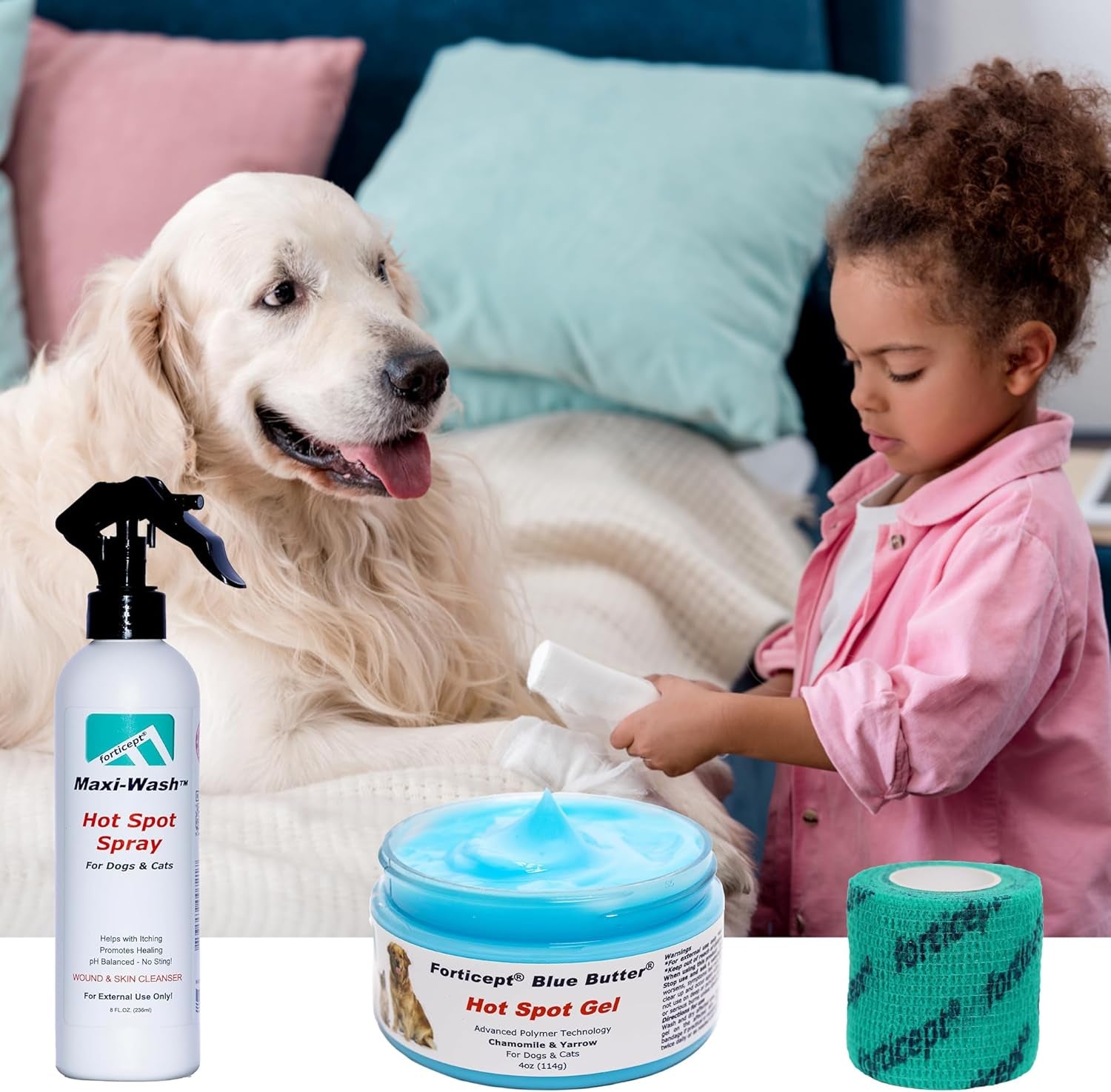 Blue Butter – Hot Spot Treatment for Dogs | Dog Wound Care | Skin Yeast Infections, Ringworm, Cuts, Rashes, First Aid Veterinary Strength Topical Ointment 4Oz