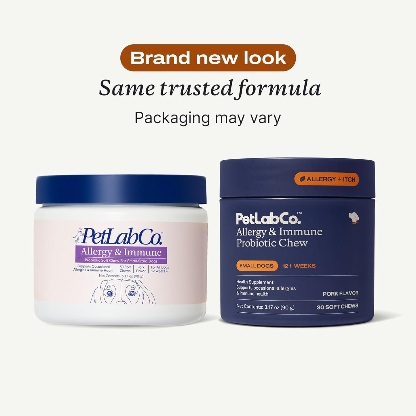 Allergy & Immune Daily Probiotics for Dogs. Supports Yeast Production, Seasonal Allergies, Intermittent Itchiness, Gut & Digestive Health - 30 Chews for Small Dogs - Packaging May Vary