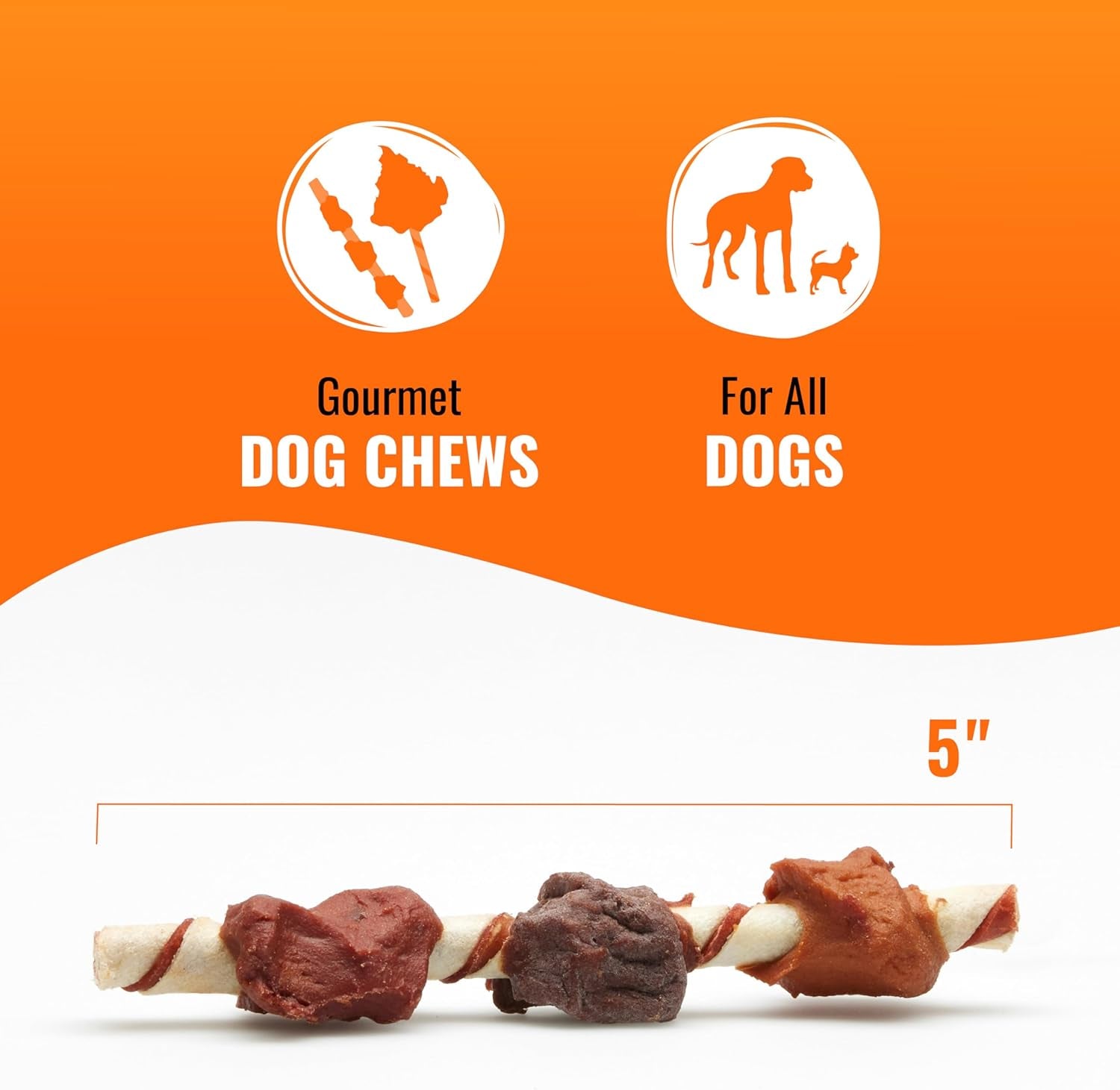 Good N Fun Triple Flavor Kabobs 48 Ounce, Rawhide Snack for All Dogs (2 Pack)