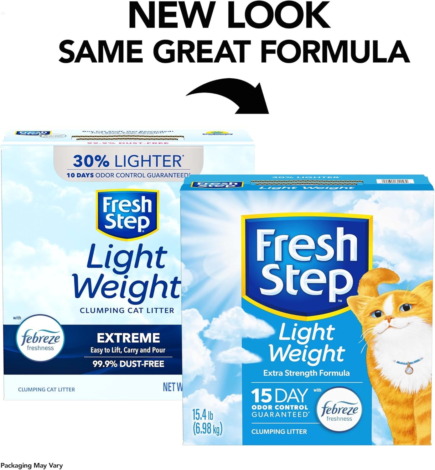 Light Weight Clumping Litter, Extra Strength Formula with Febreze Freshness, 15.4 Lb. Box