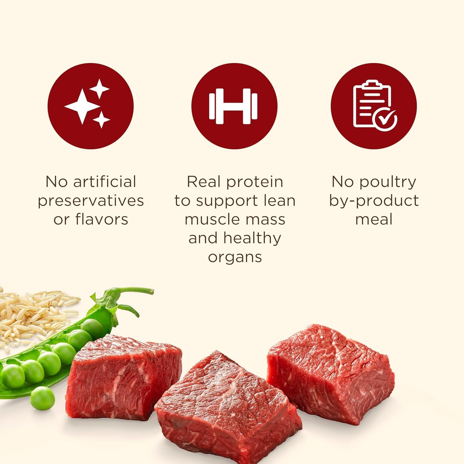Dry Dog Food, Real Beef, Pea & Brown Rice Recipe Whole Health Blend for Adult Dogs, 6 Lb. Bag (Rachael Ray)