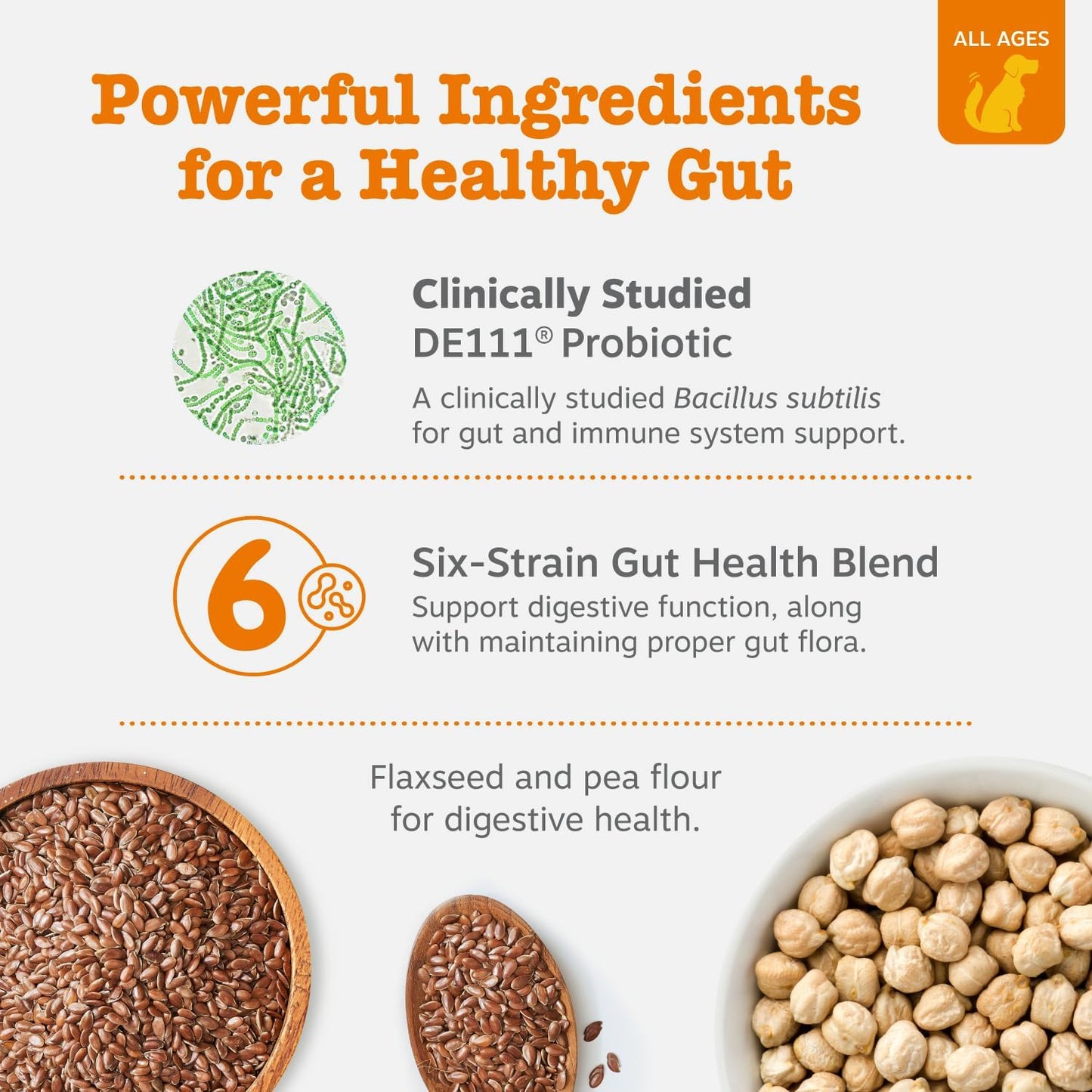 Probiotics for Dogs - Digestive Enzymes for Gut Flora, Digestive Health, Diarrhea & Bowel Support - Clinically Studied DE111 - Dog Supplement Soft Chew for Pet Immune System - Adv, 90Ct